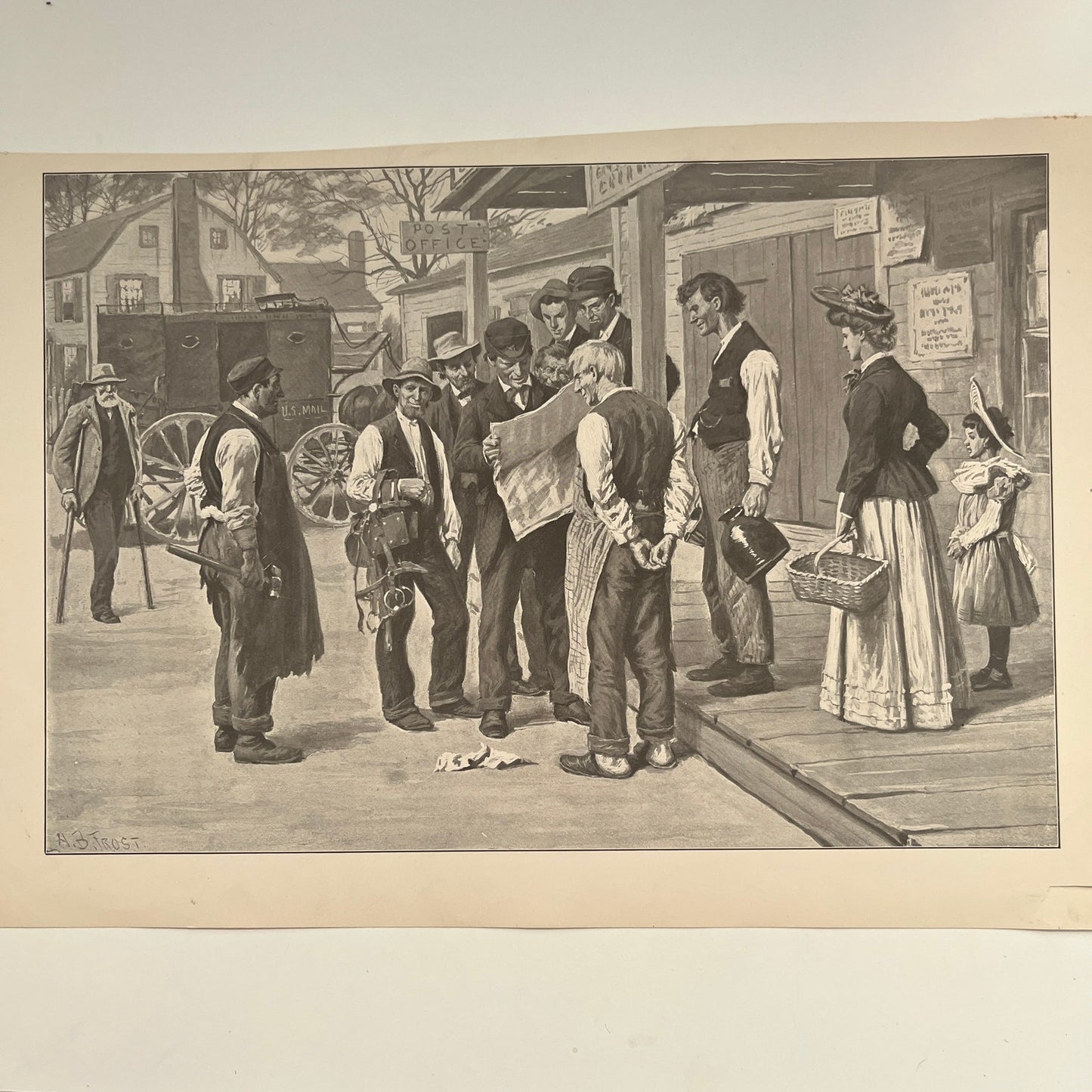 Politics at the Corners - Country Store Scene - 1904 A.B. Frost Art Print V26-4