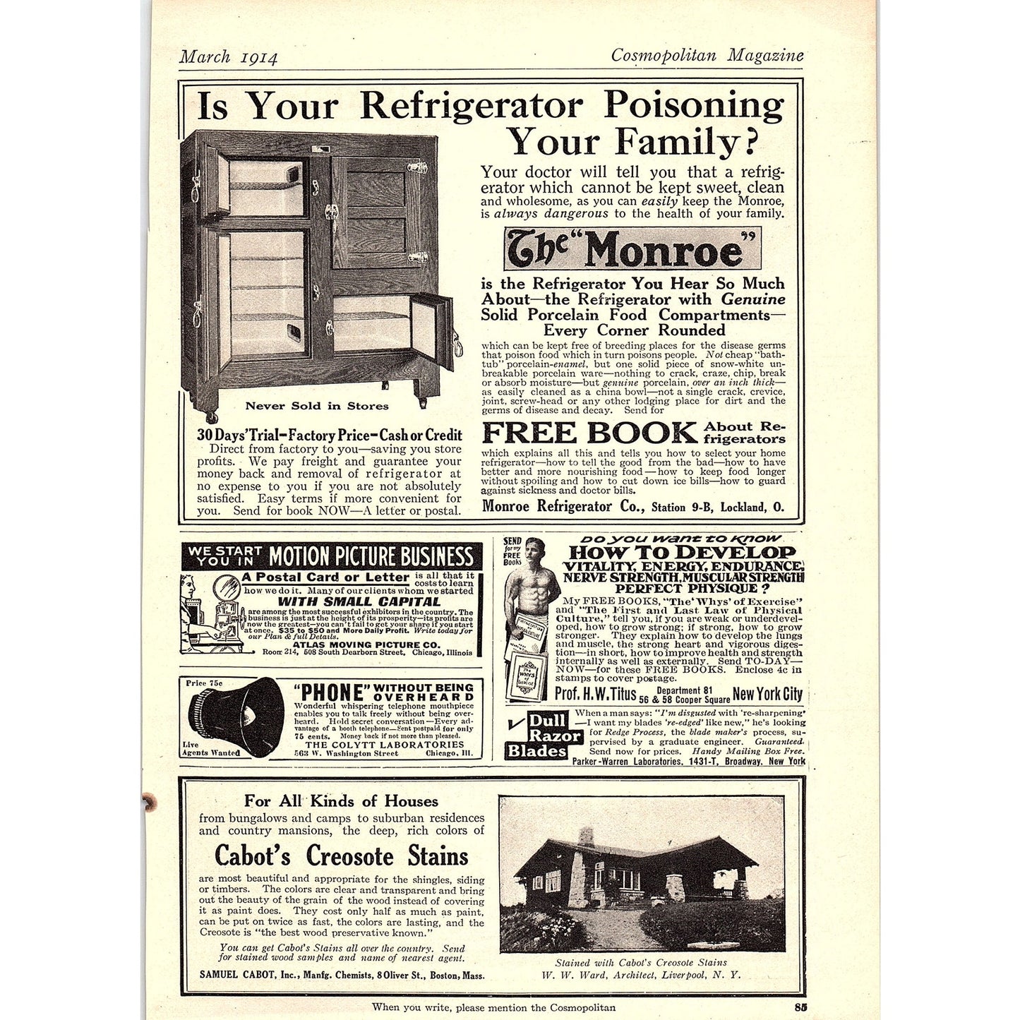 1914 Emmeline Pankhurst's Life Story Good Housekeeping Magazine Ad 6.5x9.5 V4