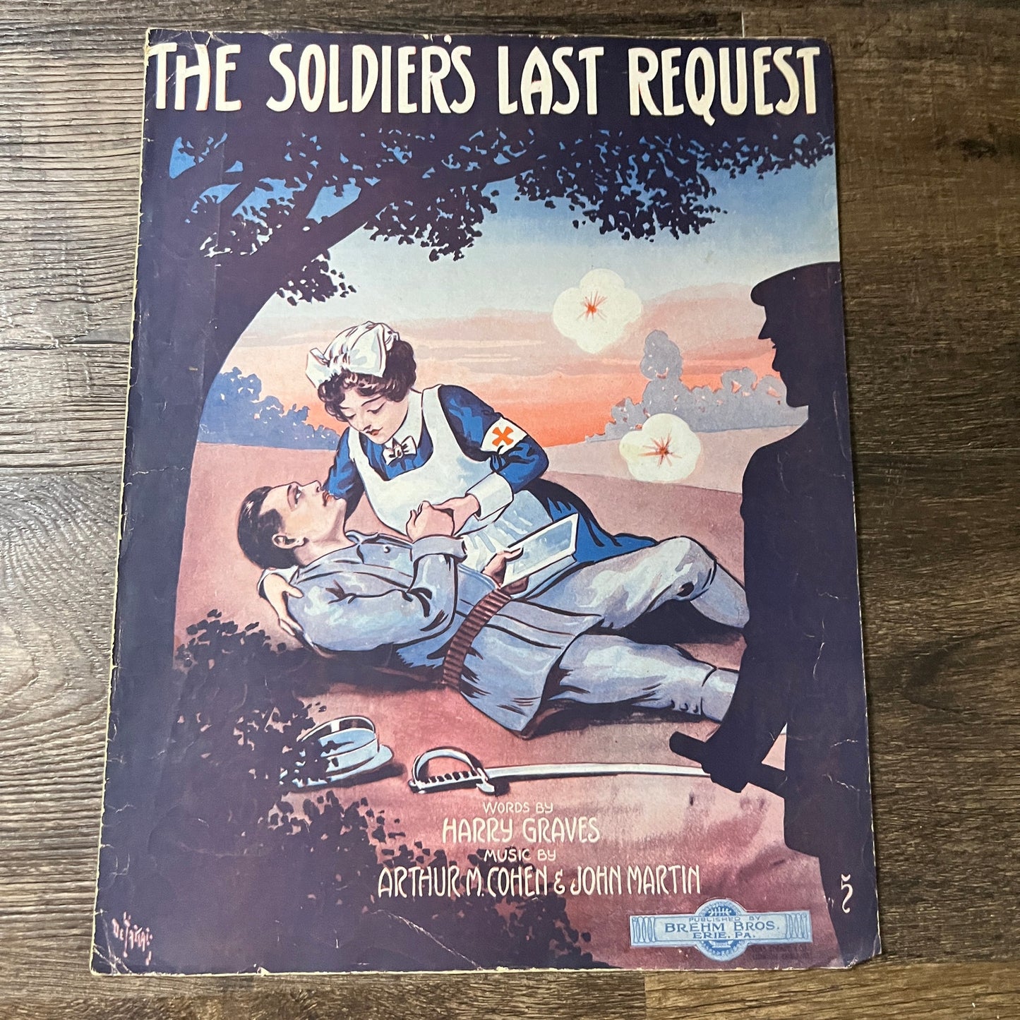 The Soldiers Last Request Harry Graves 1915 Sheet Music V13