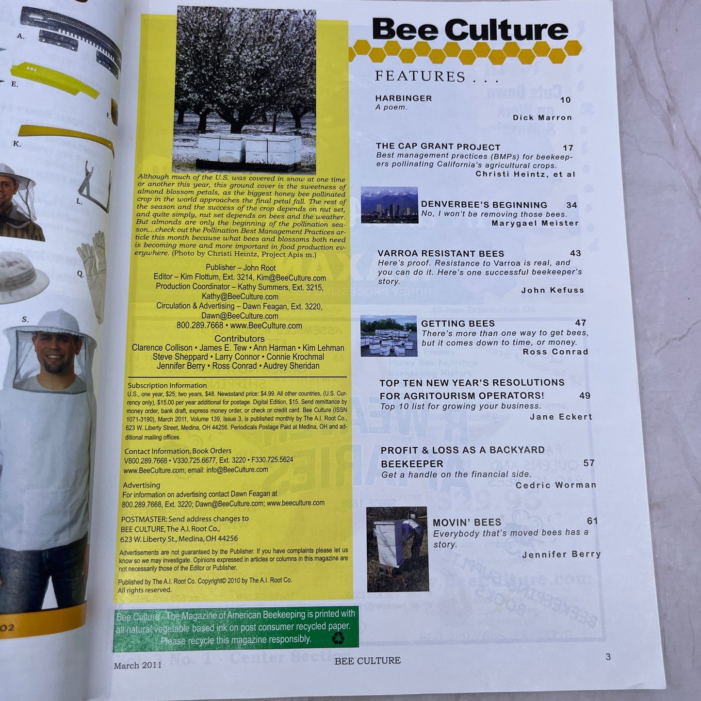 2011 Mar - Bee Culture Magazine - Bees Beekeeping Honey M32
