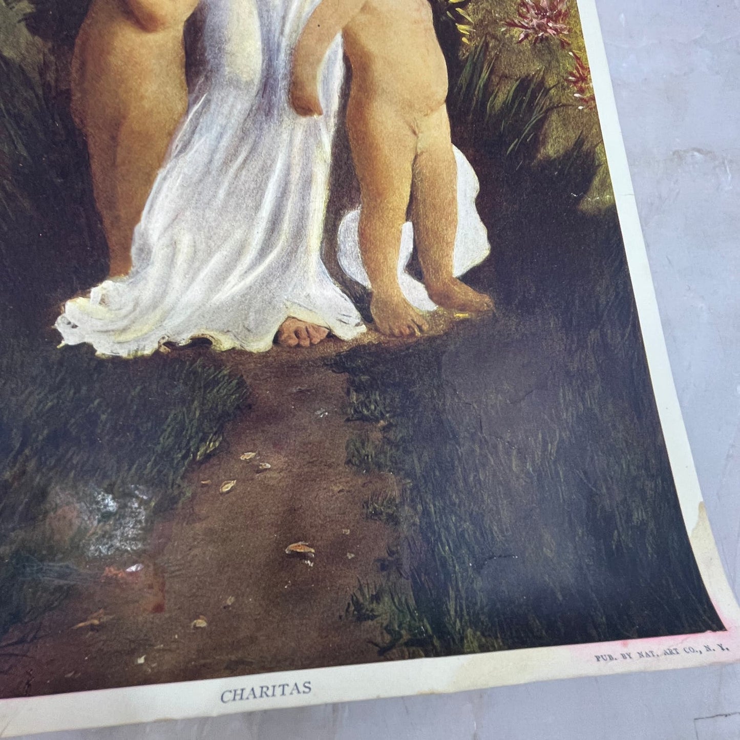 Abbott Handerson Thayer - Caritas Vintage Art Print Lithograph 8.5x16 FL6-4