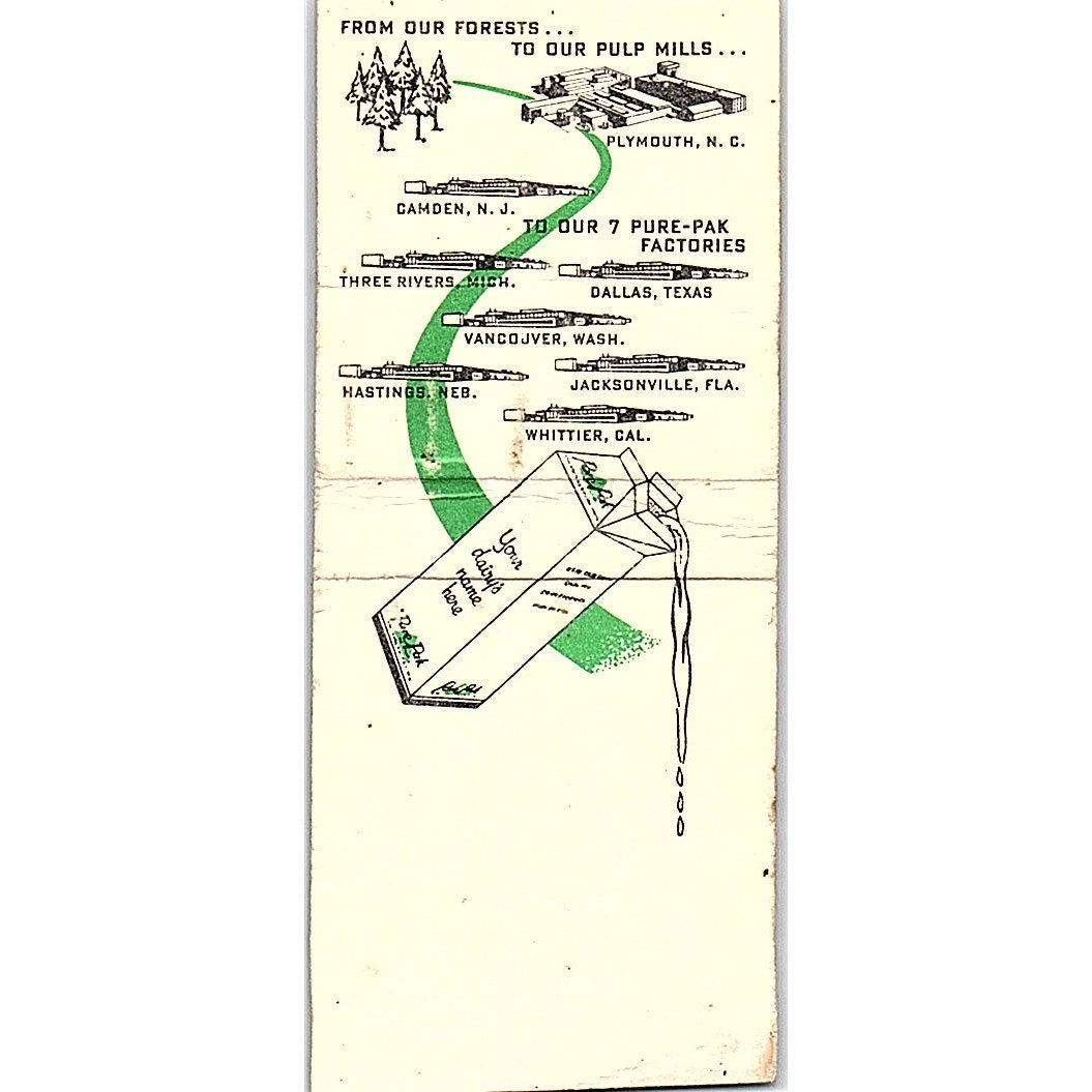 Kieckhefer Container Company Vintage Matchbook Cover SF3-Y3