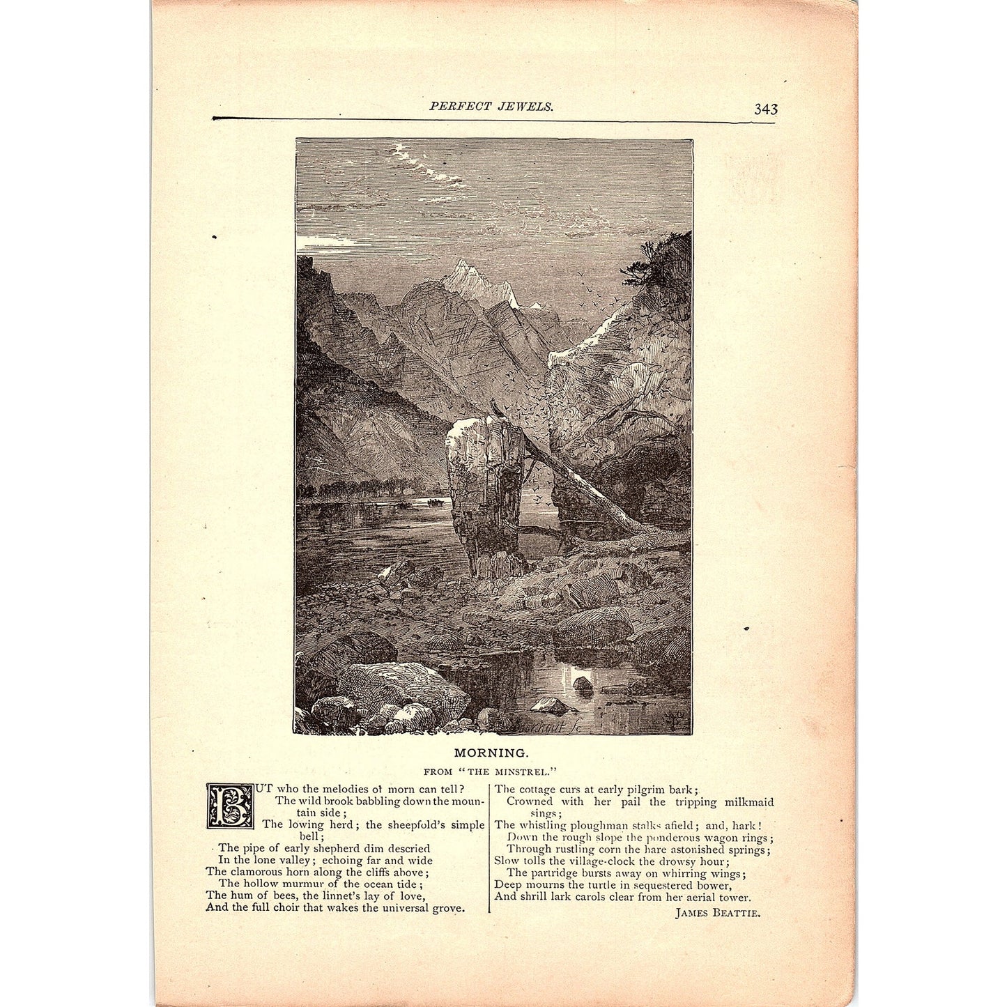 Morning - James Beattie, From Far Philip Bourke Marston 1884 Poem TA5-CJ-5