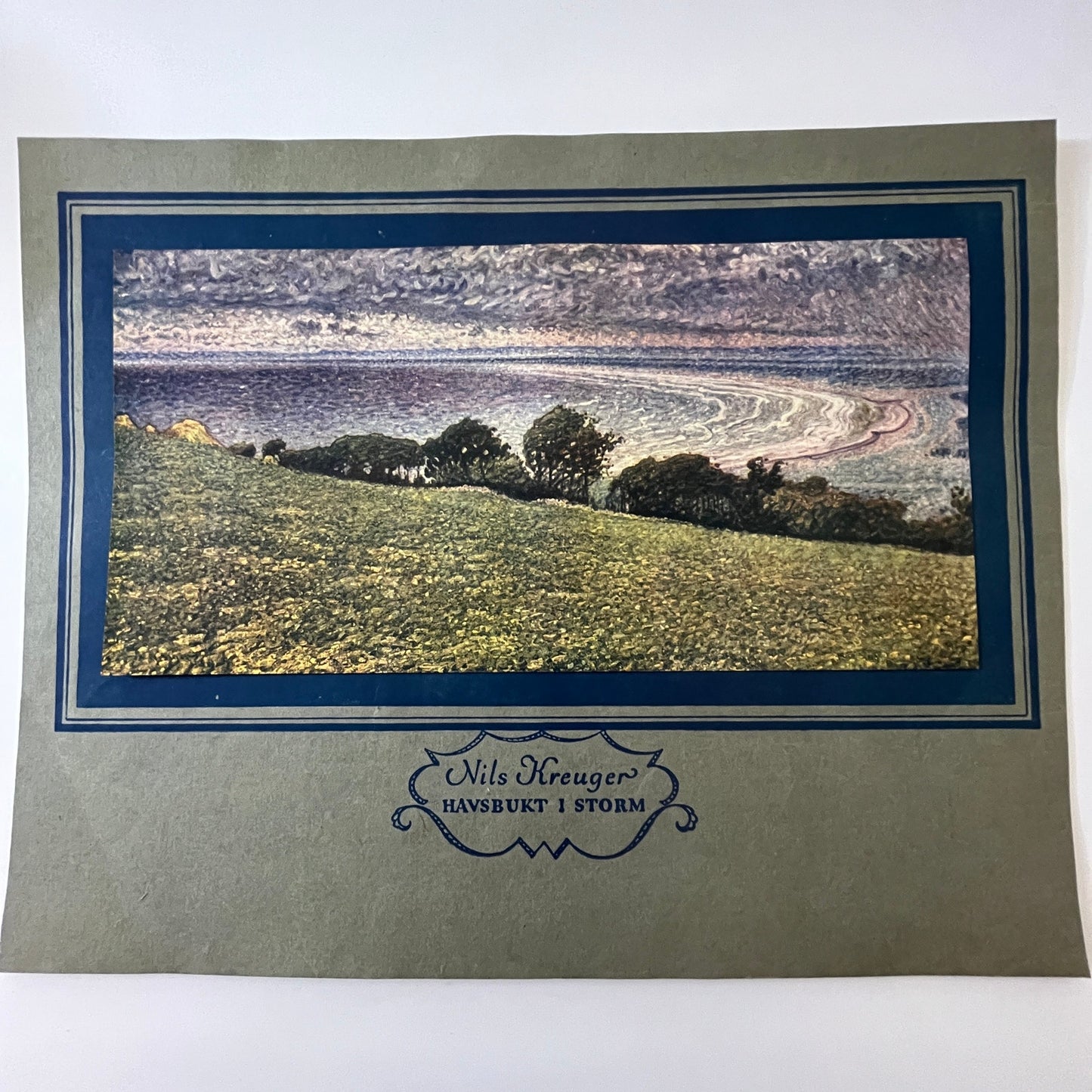 Nils Kreuger HAVSBUKT I STORM 1924 Swedish Art Print I3