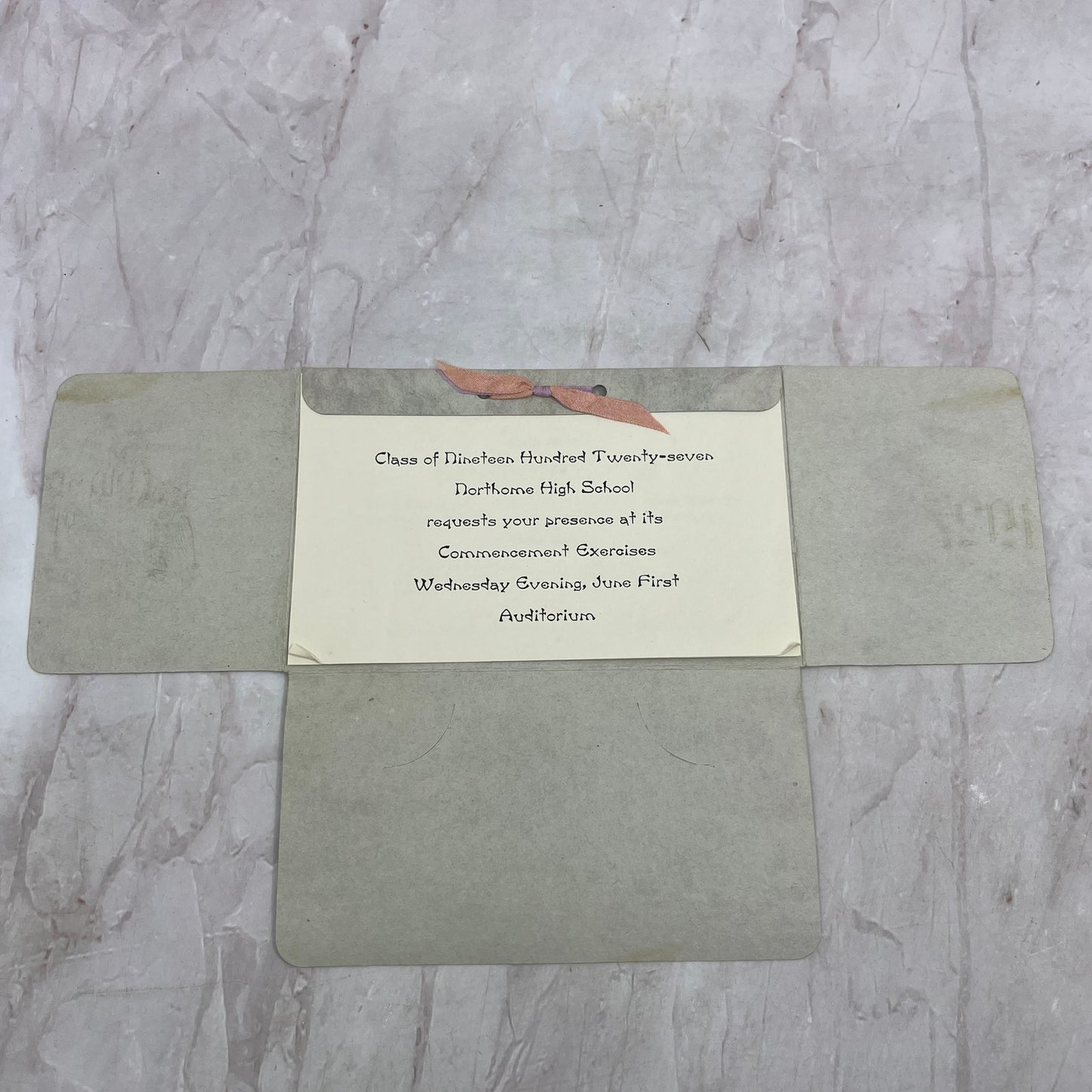 1927 Northome High School Commencement Invitation Minnesota TA9-E1