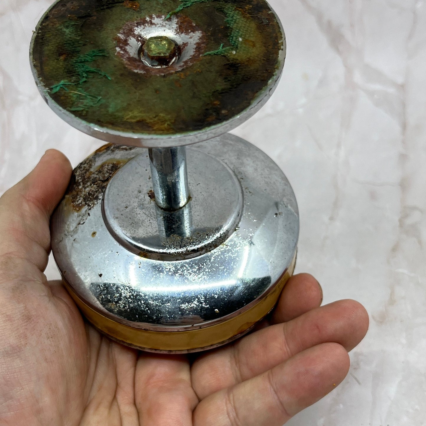 Vintage Maltese Chrome Atomic UFO Large Table Lighter TL11