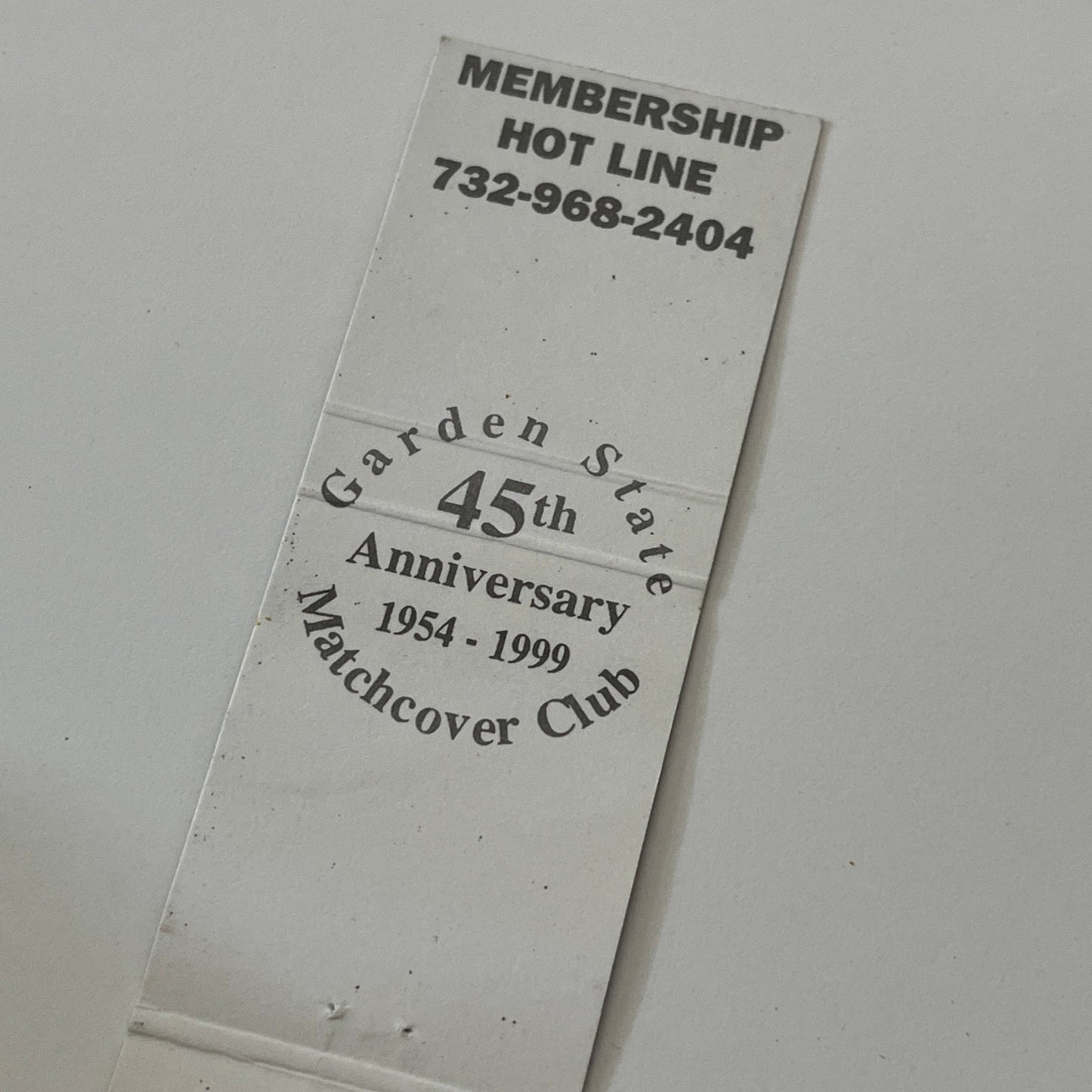 2000 Garden State Matchcover Club Millenium Vintage Matchbook Cover TB6-MB1-14