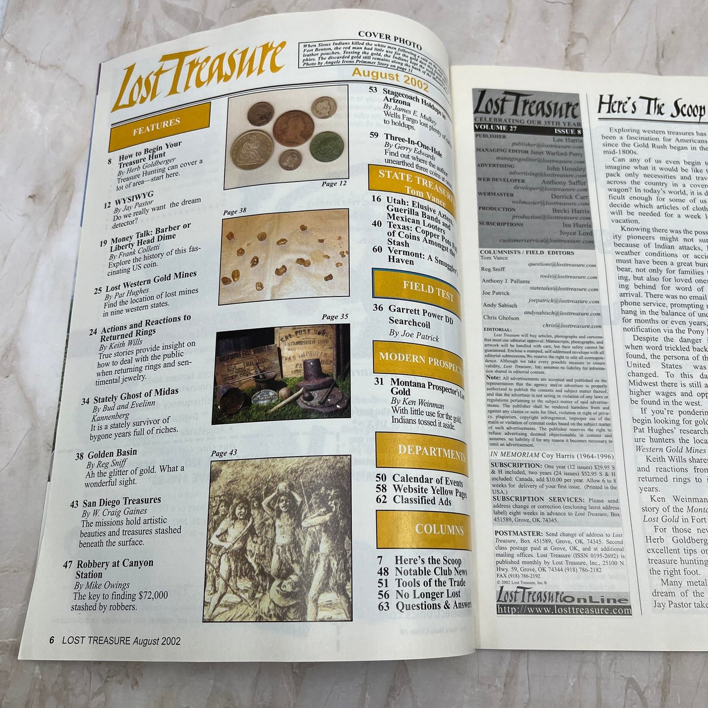 2002 Aug - Lost Treasure Magazine - Treasure Hunting Gold Prospecting M14