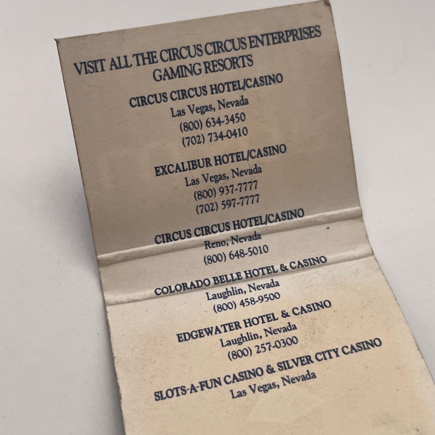 Luxor Las Vegas Vintage Matchbook Cover TB8-MB-5