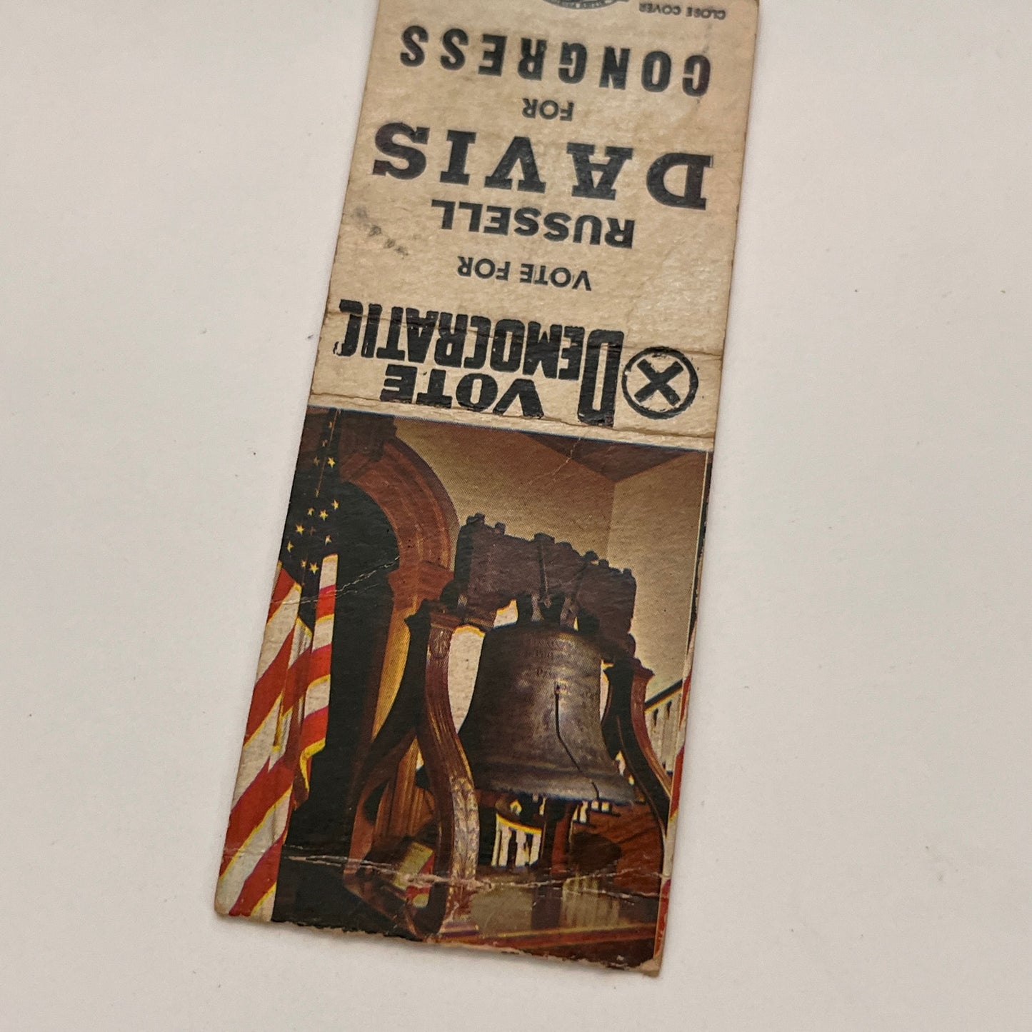 Vote Russell Davis for Congress Democrat Vintage Matchbook TB6-MB2-15