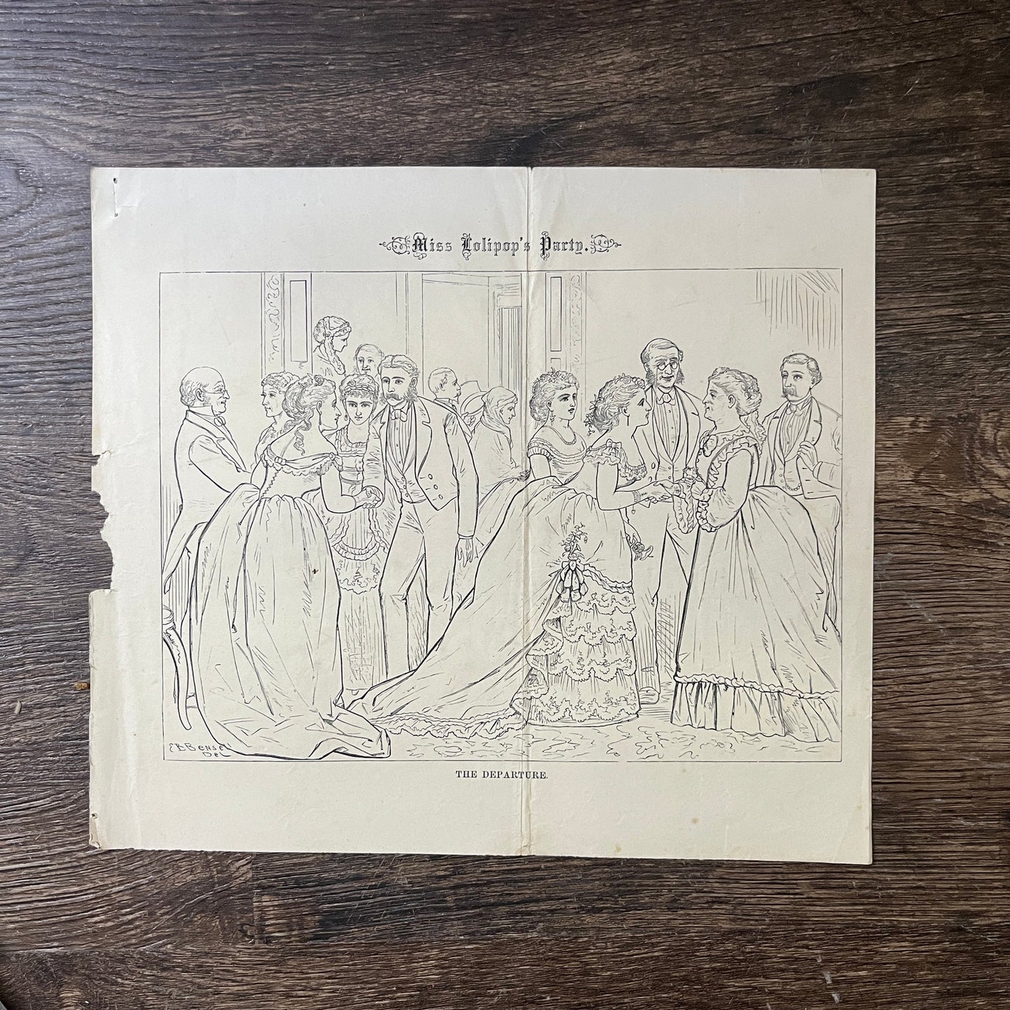 Miss Lolipop's Party The Departure B Bensell Del Engraving Art Print 9x12 V5