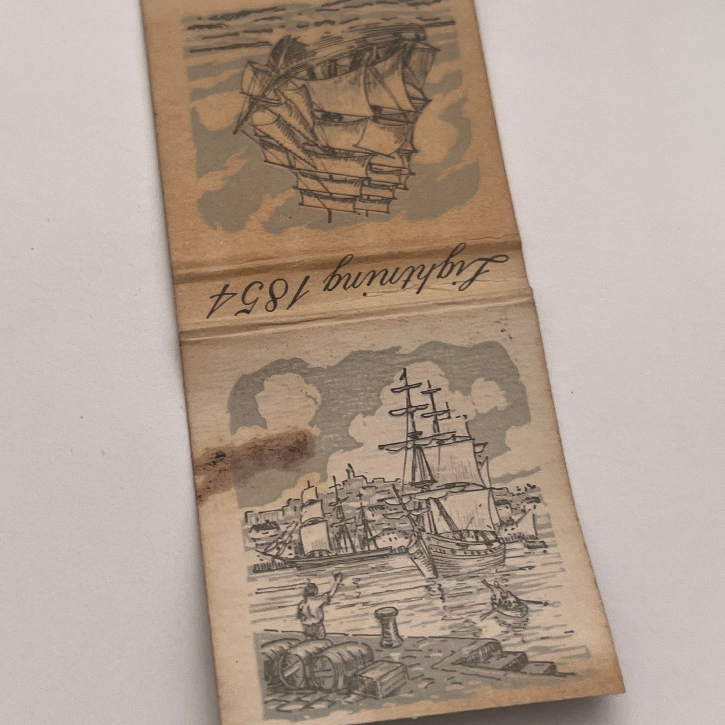 Lightning 1854 Clipper Ship Vintage Matchbook Cover TB8-MB2-3