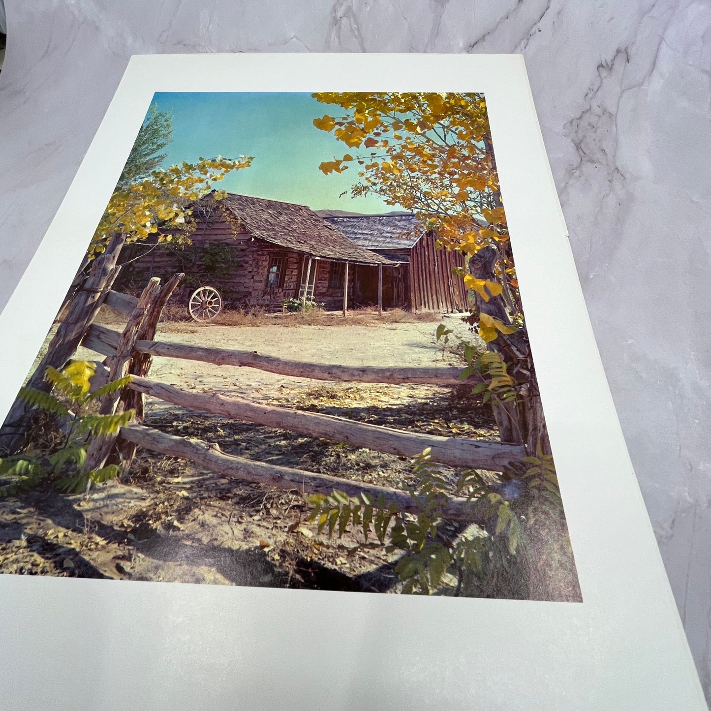 Frontier Cabin Old West Lithograph 11x14" Art Print V21