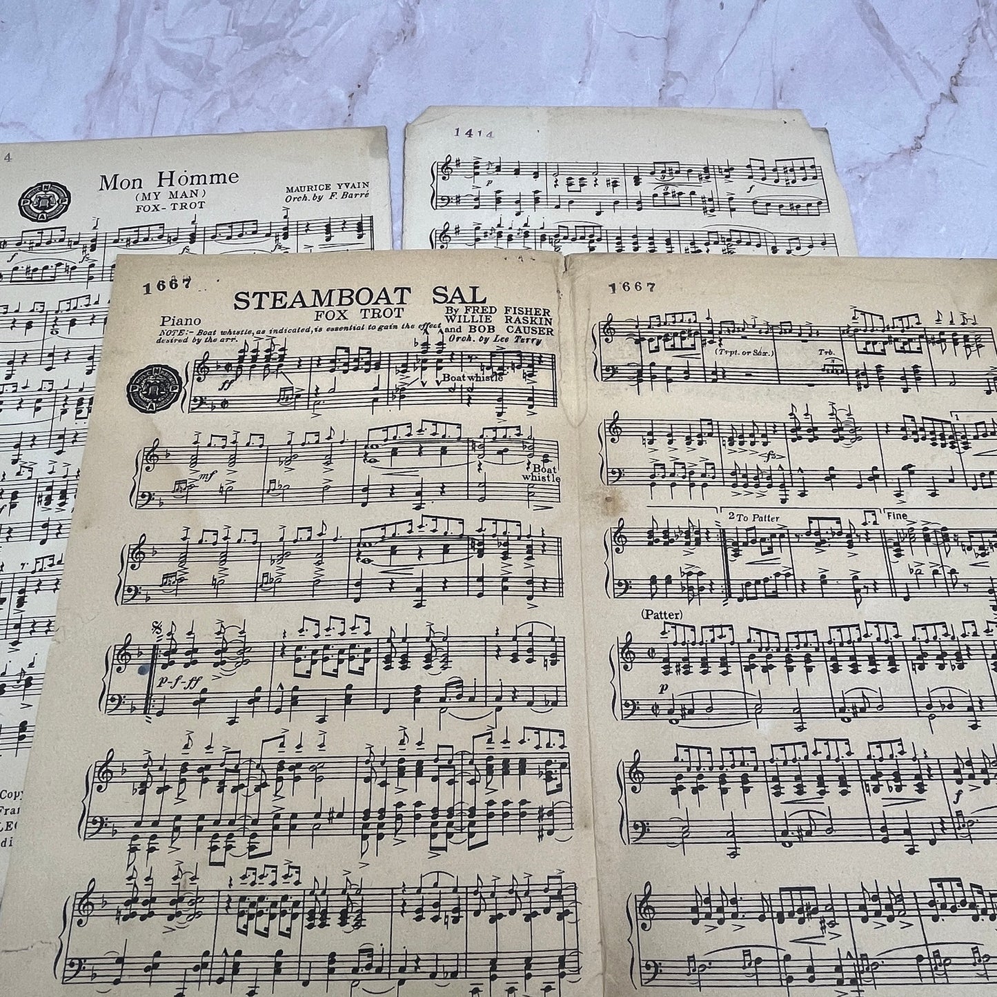 Europe's Biggest Dance Hit Mon Homme My Man Fox Trot Antique Sheet Music Ti5