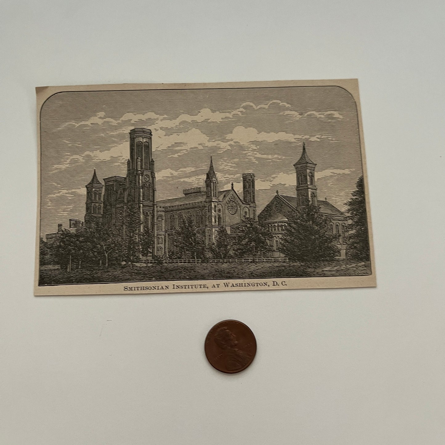 Smithsonian Institute, At Washington, D.C. 1894 Art Engraving SAG4-8