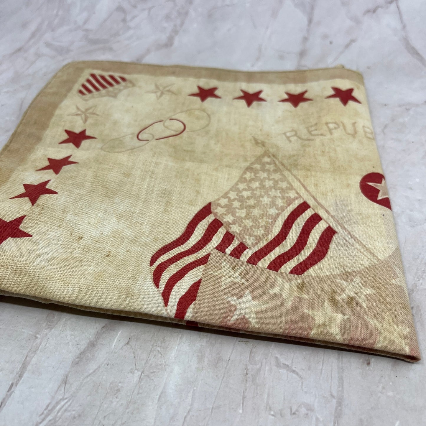 1888 RARE Republican Protection Benjamin Harrison Campaign Banner Flag D21