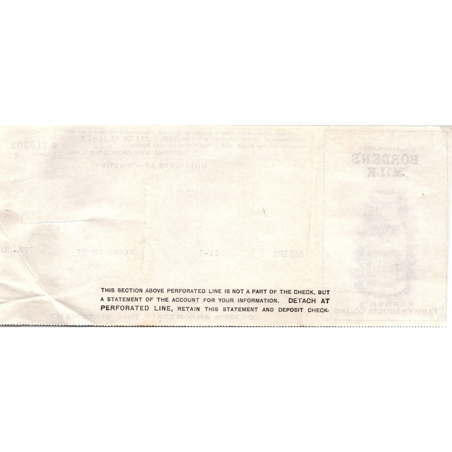 Borden's Milk Borden's Farm Products Co Antique Sales Stub K18