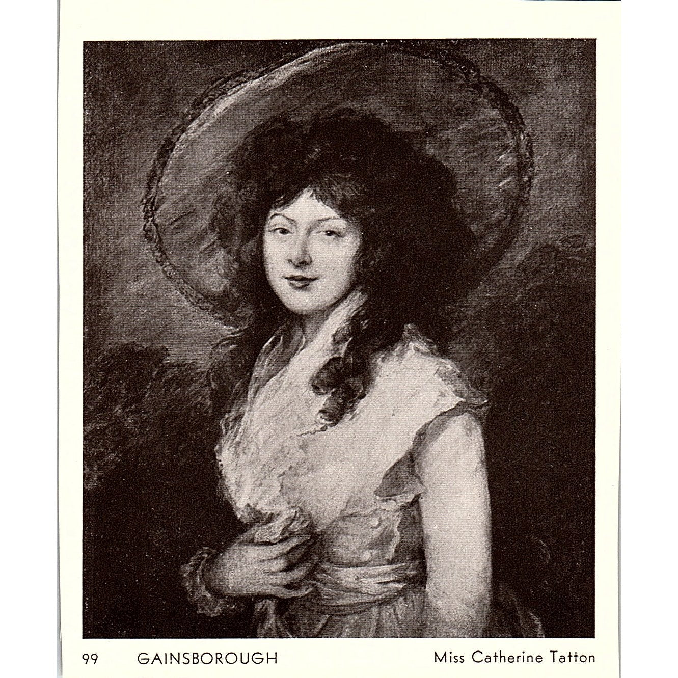 Miss Catherine Tatton - Gainsborough Vintage Art Print 3x4 V12