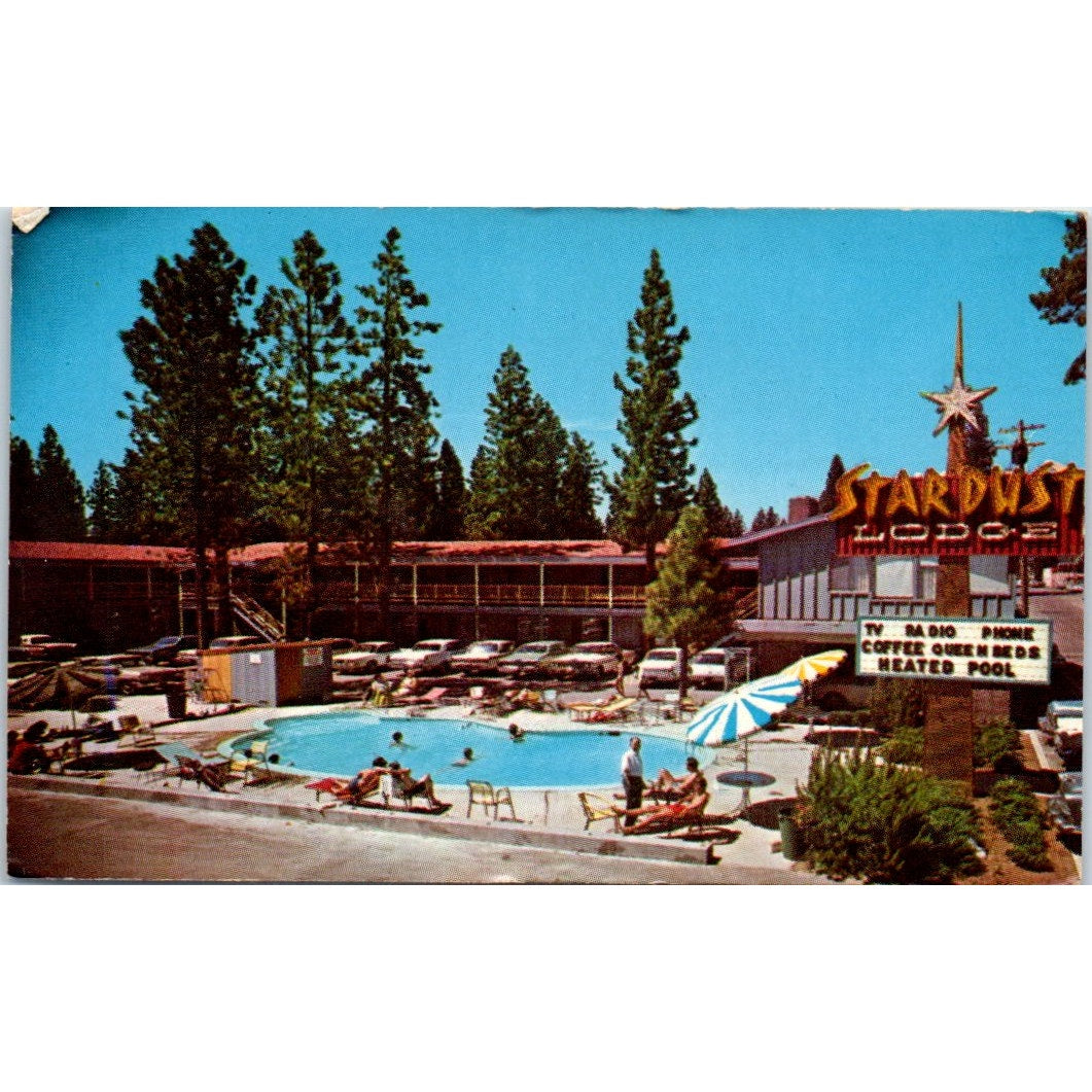 Stardust Lodge South Lake Tahoe CA Vintage Business Card SD8-B22