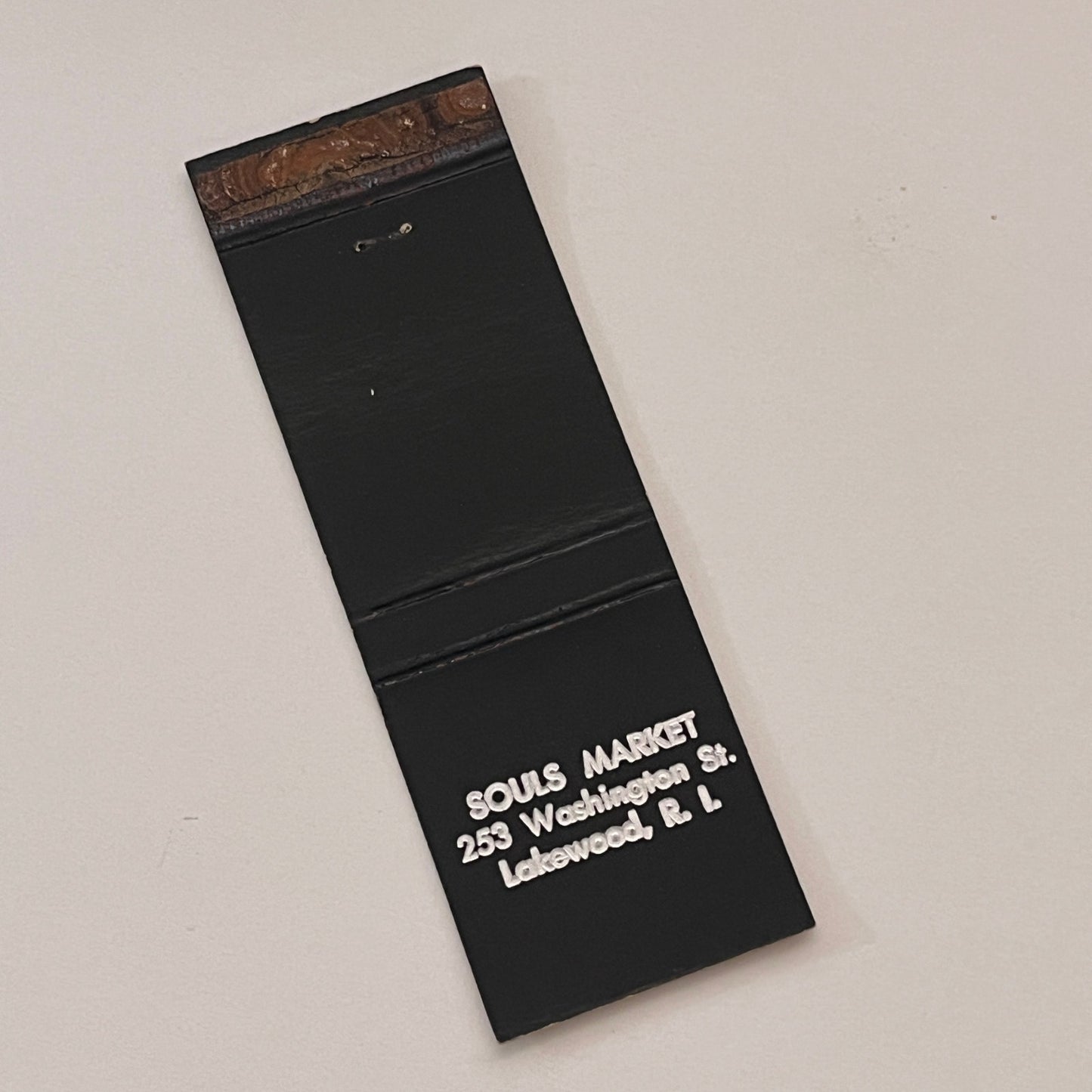 Souls Market Lakewood RI Vintage Matchbook Cover TB6-MB2-2