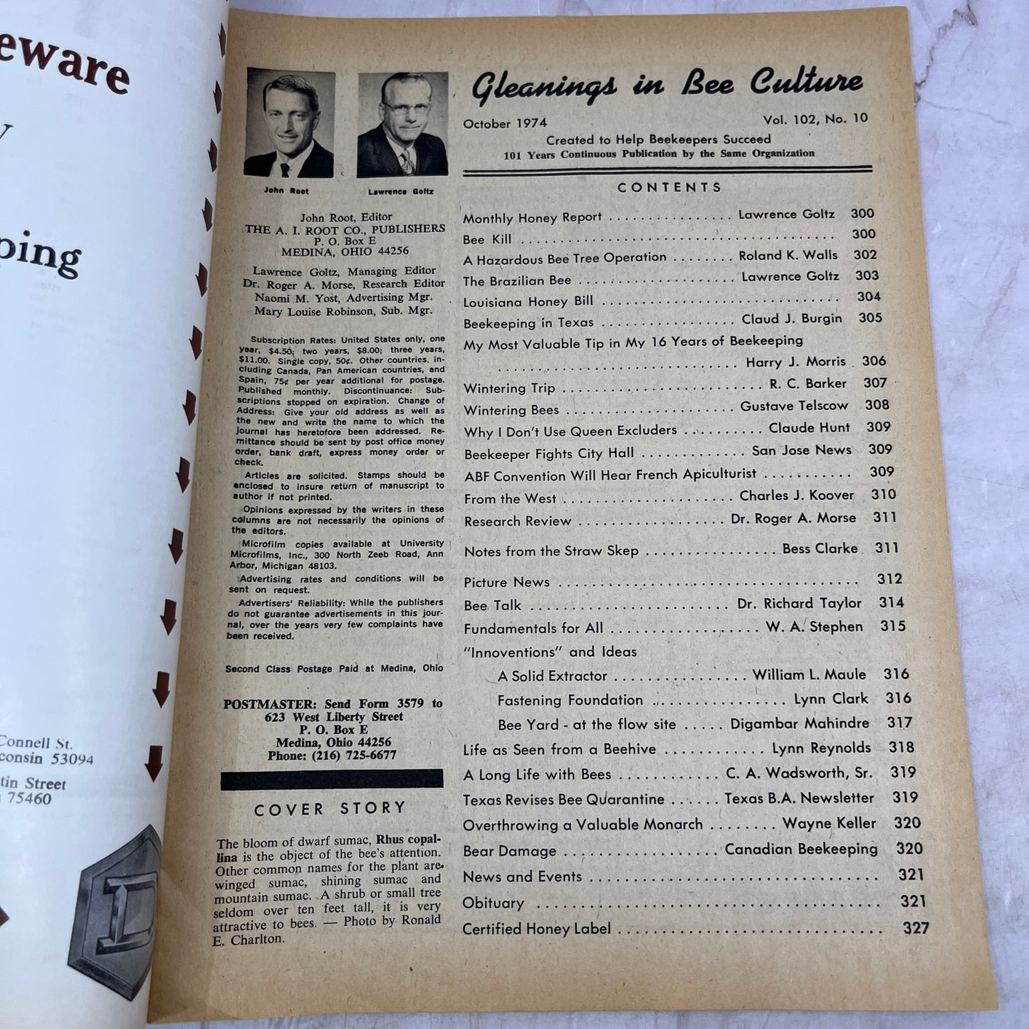 1974 Oct - Gleanings in Bee Culture Magazine - Bees Beekeeping Honey M33