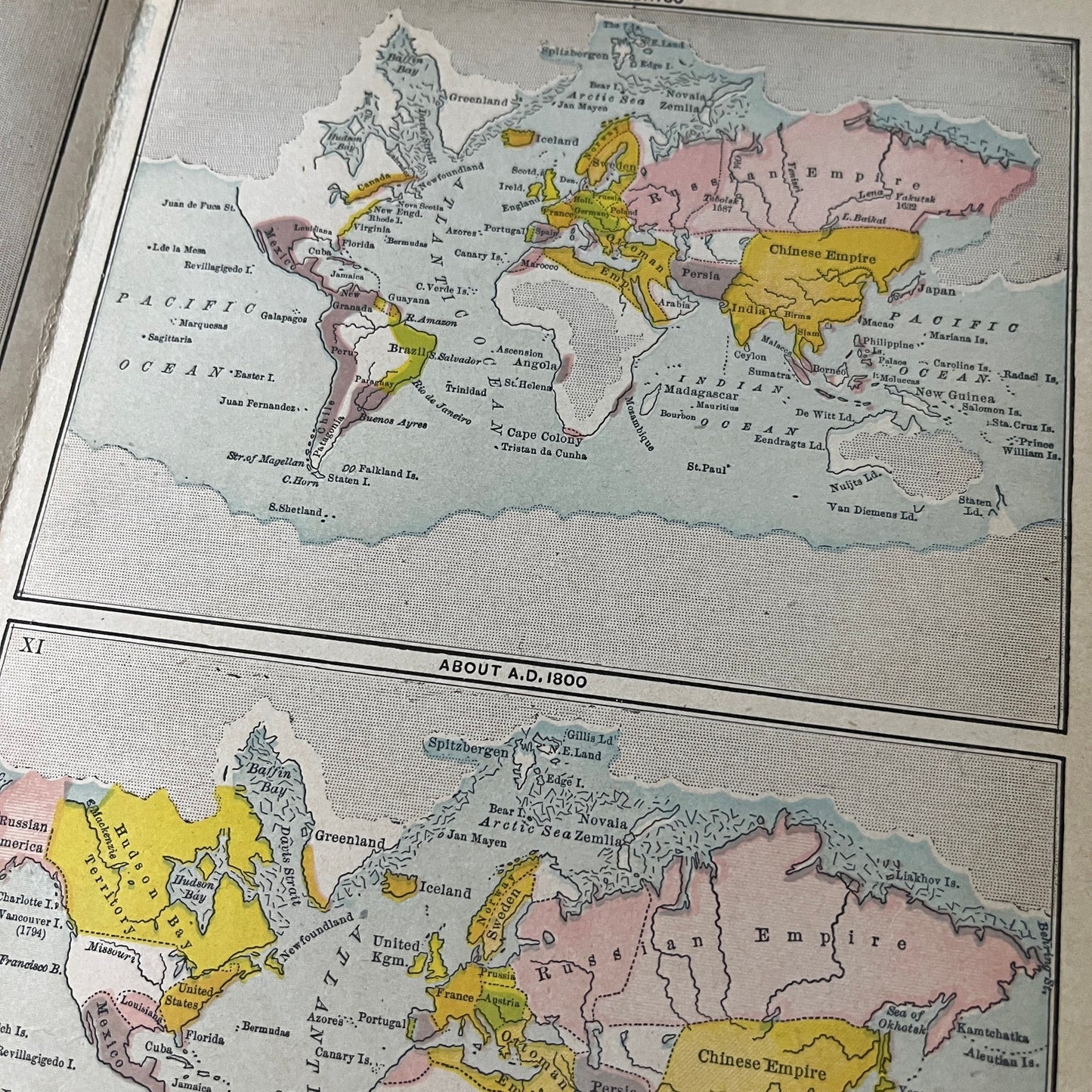 Map Showing Progress of Geographical Knowledge 14h - 19th Century 1911 Print D19