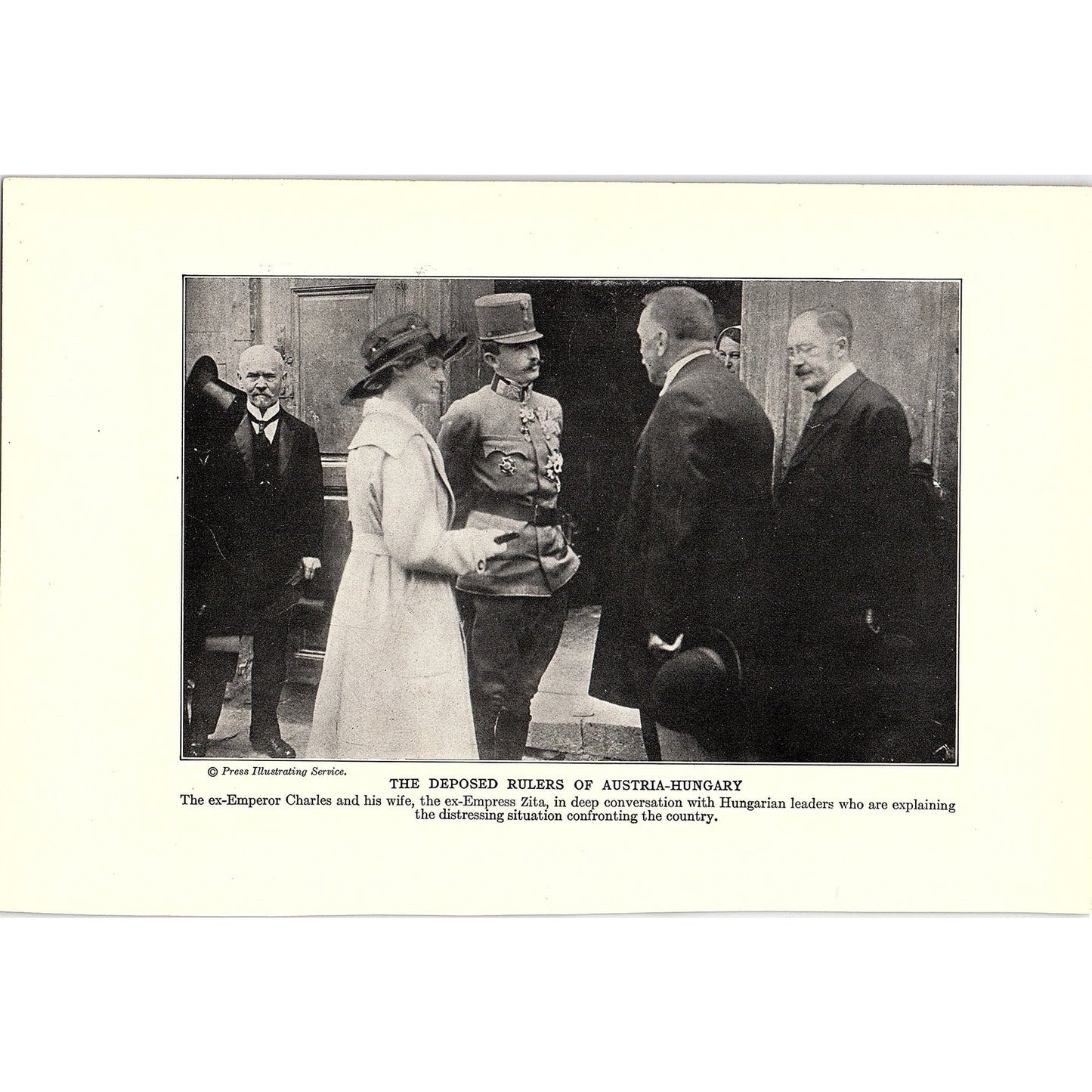 Theobald Von Bethmann-Hollweg, Prince Maximilian of Baden 1919 WWI Print AG1-2