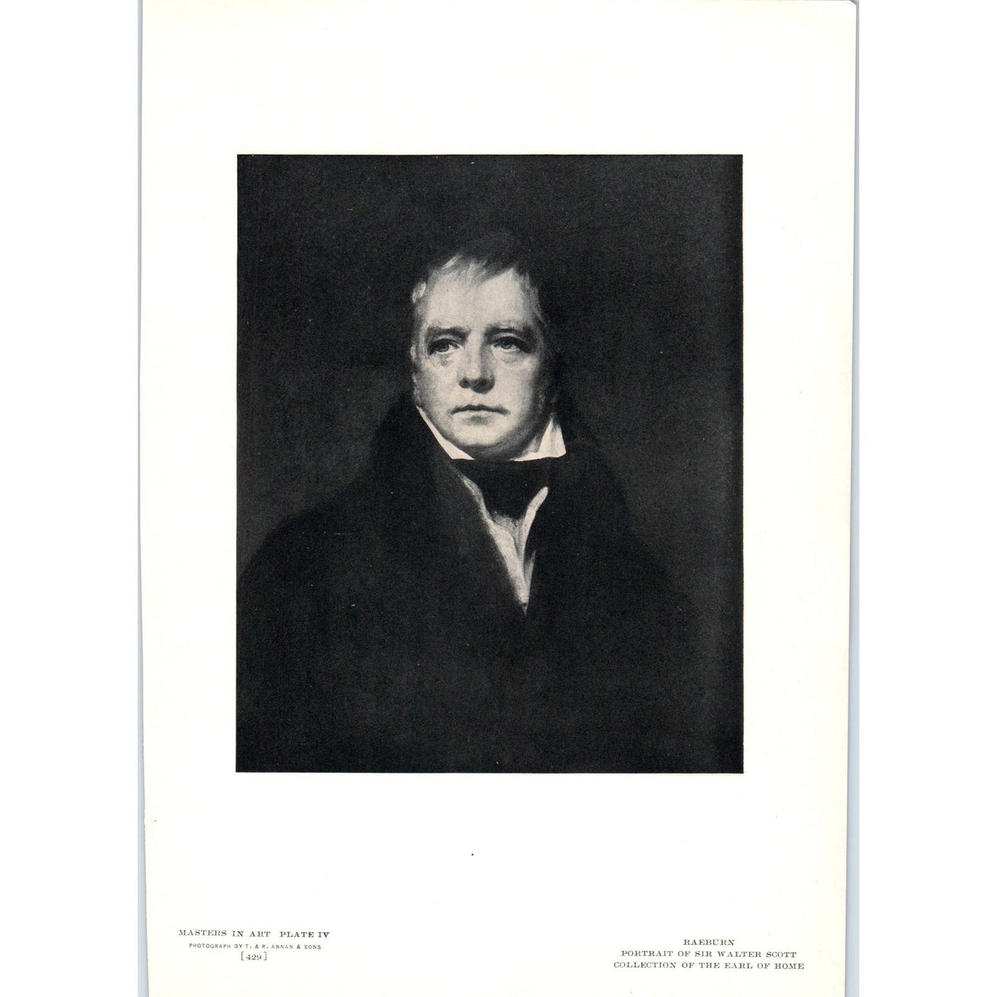 Portrait of Sir Walter Scott - Raeburn c1905 Art Print D16