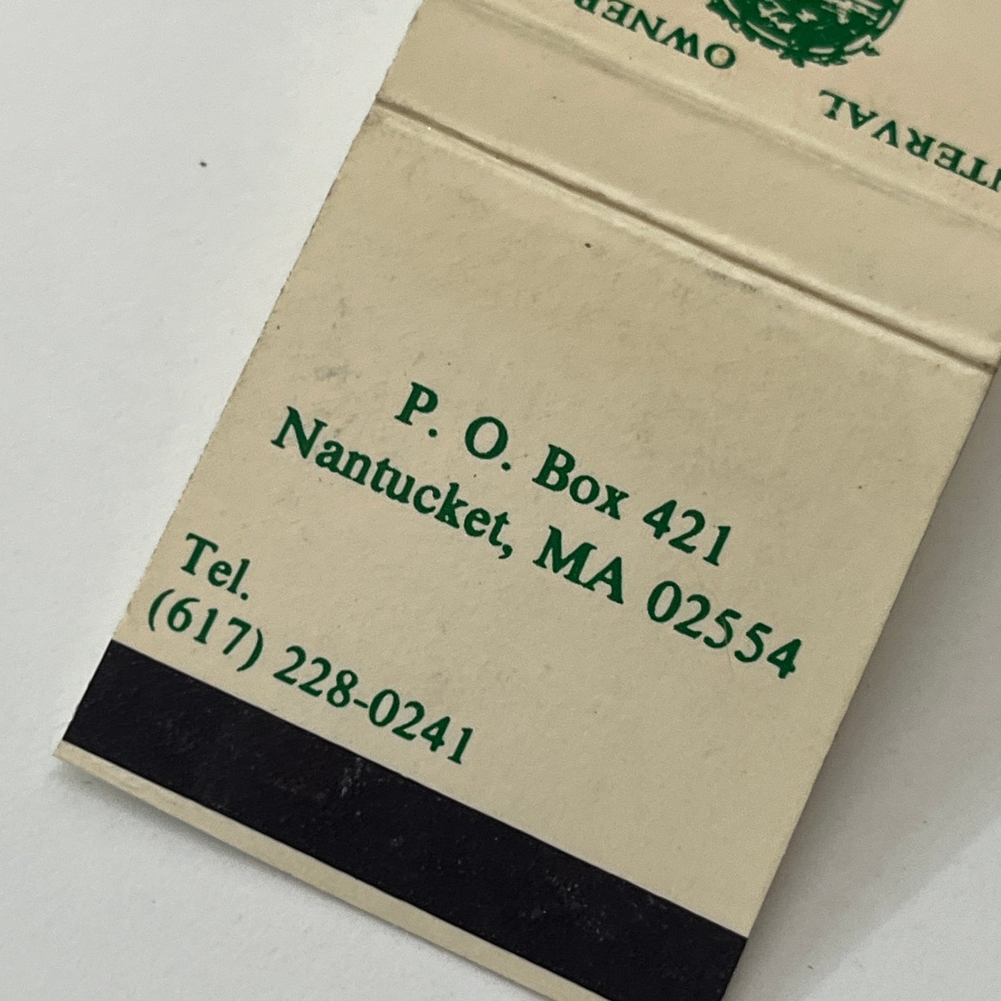 Brant Point Courtyard Nantucket MA Vintage Matchbook Cover TB8-MB-10