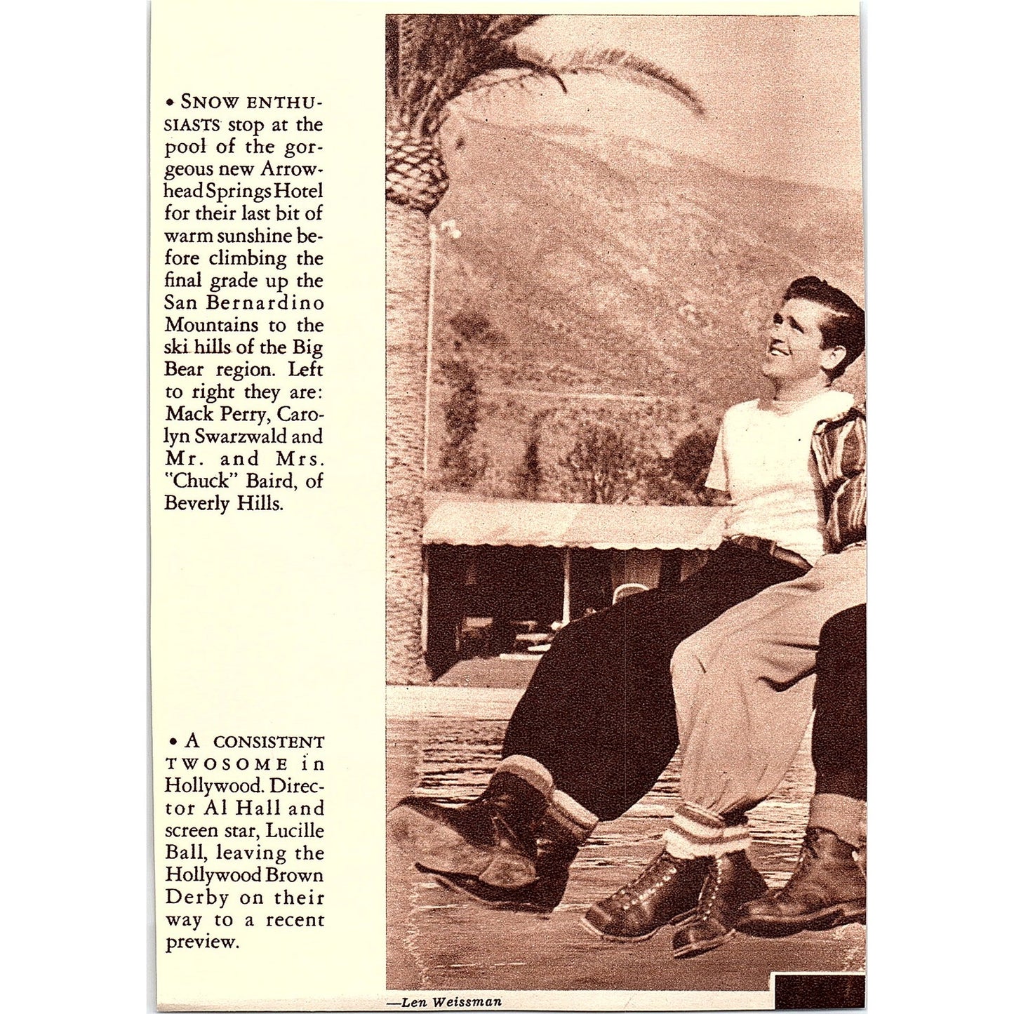 Arrowhead Springs Hotel and Spa Harry S. Ward CA 1940 Ad AG1-8