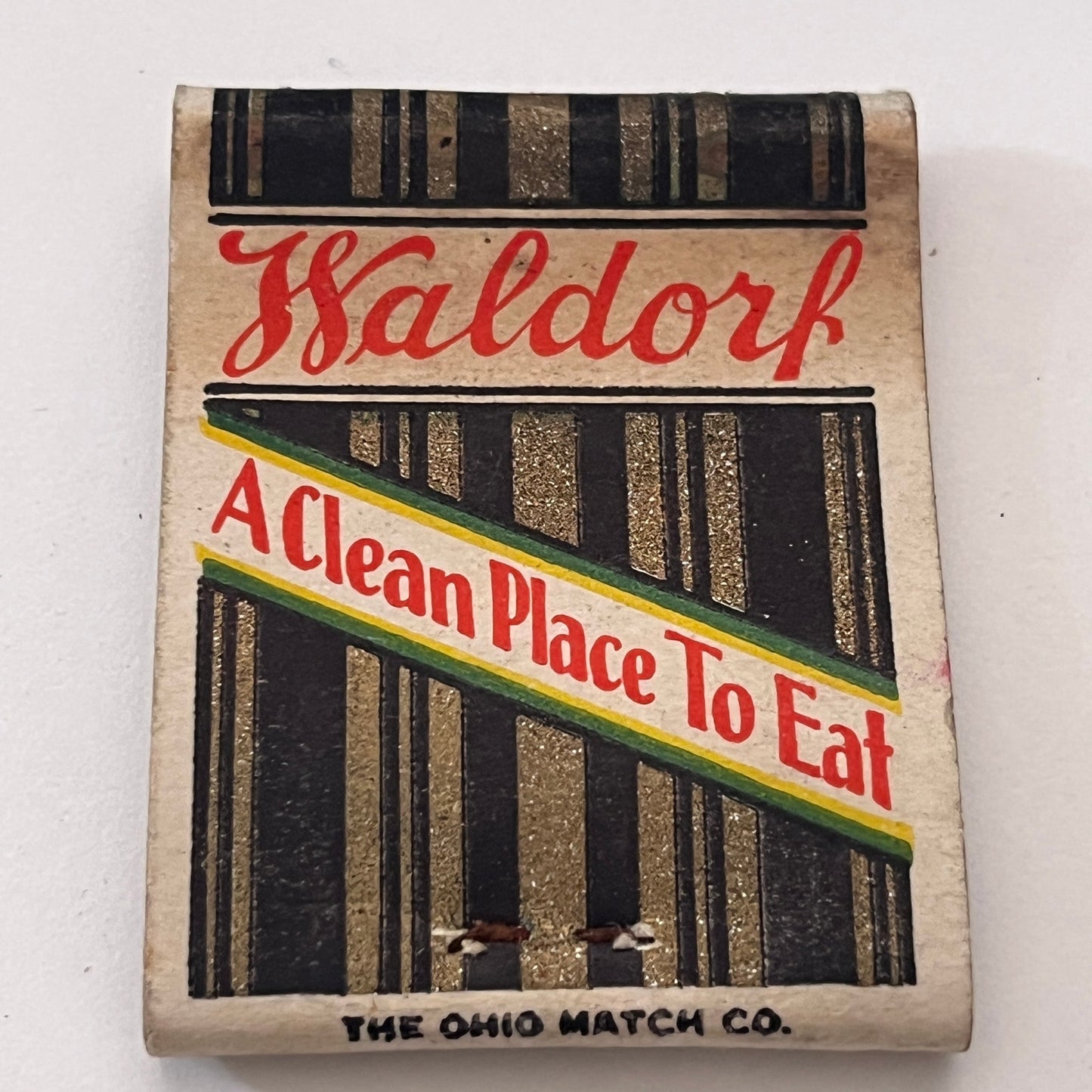 Waldorf - A Clean Place to Eat Vintage Matchbook Cover TB8-MB-10