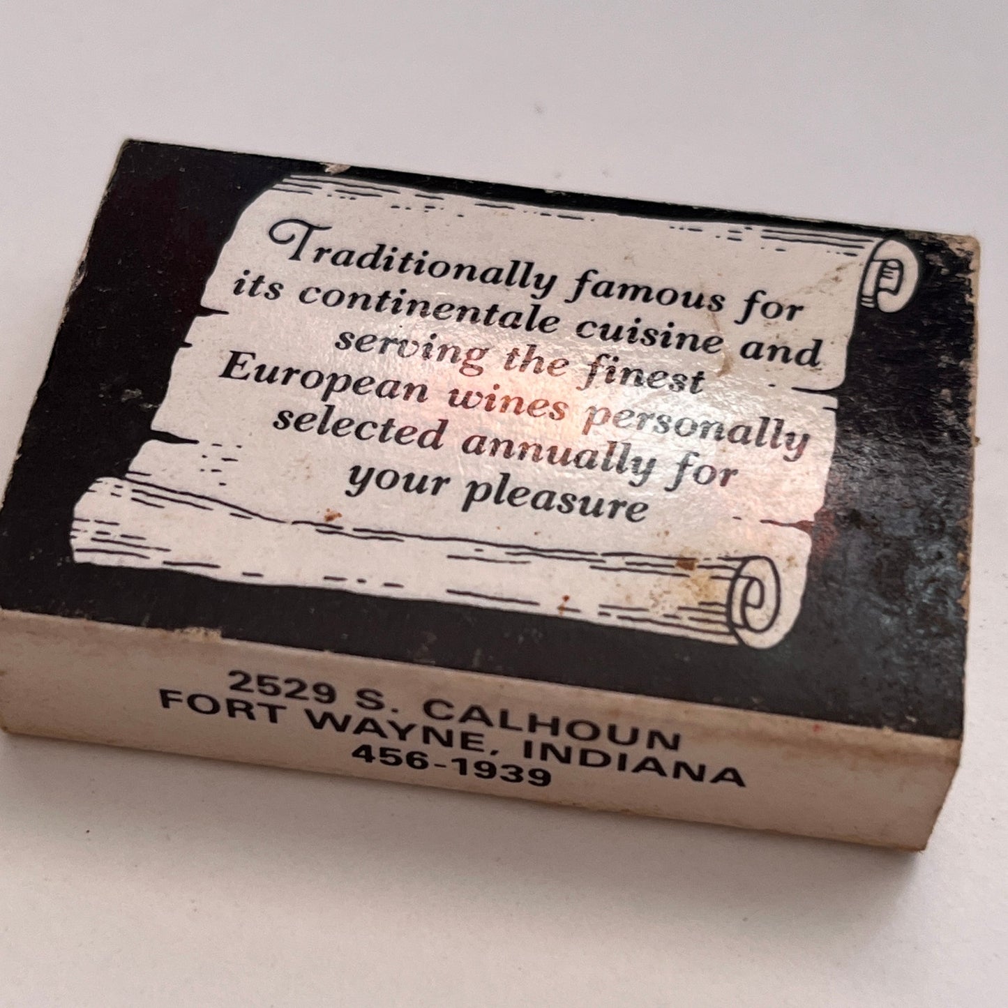 Cafe Johnell Fort Wayne Indiana Vintage Matchbox TB6-MB3