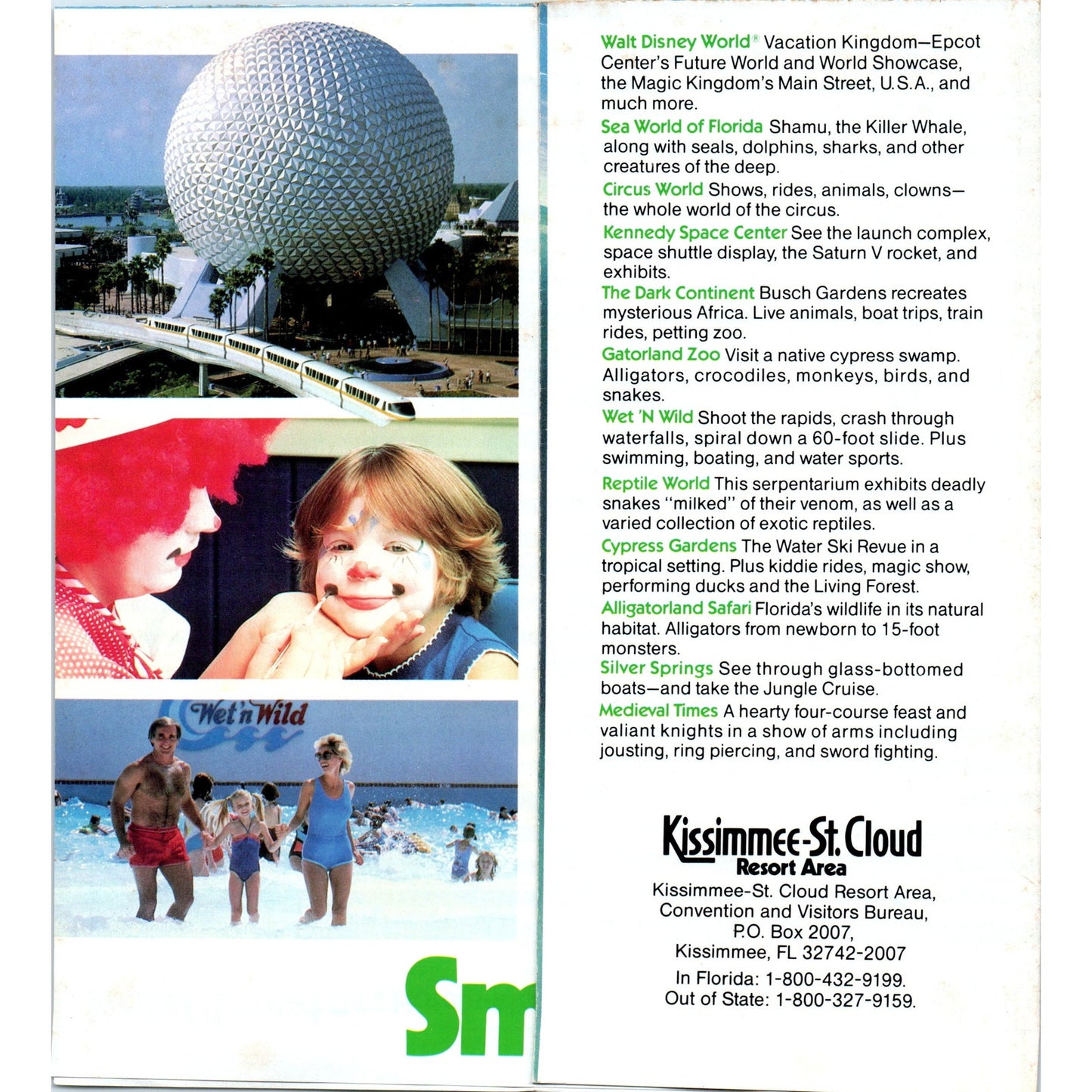 1980s Kissimmee-St. Cloud Resort Area Hotel Guide Gateway To Disney World TH2-O2