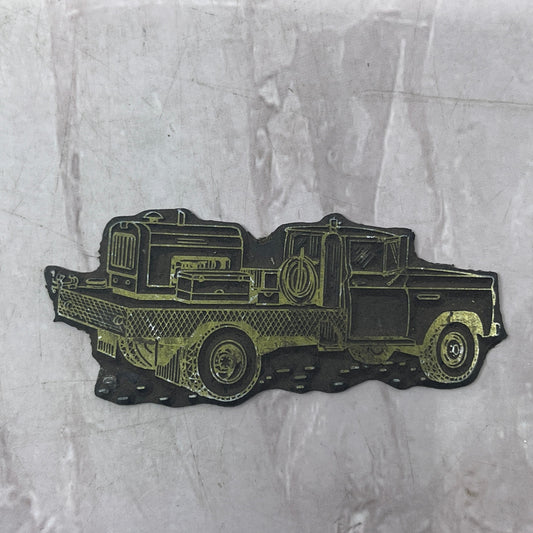 Retro Work Truck Vintage Letterpress Printers Block Plate SF5-S