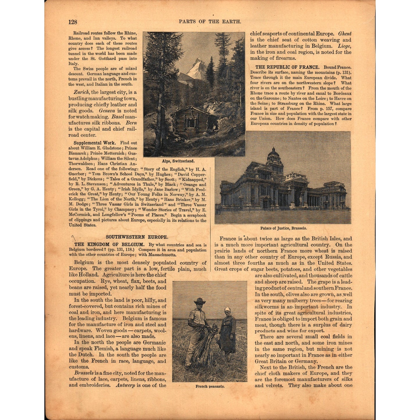 Central Europe German Empire Austria Hungary Sweden Norway 1901 Map V14-1