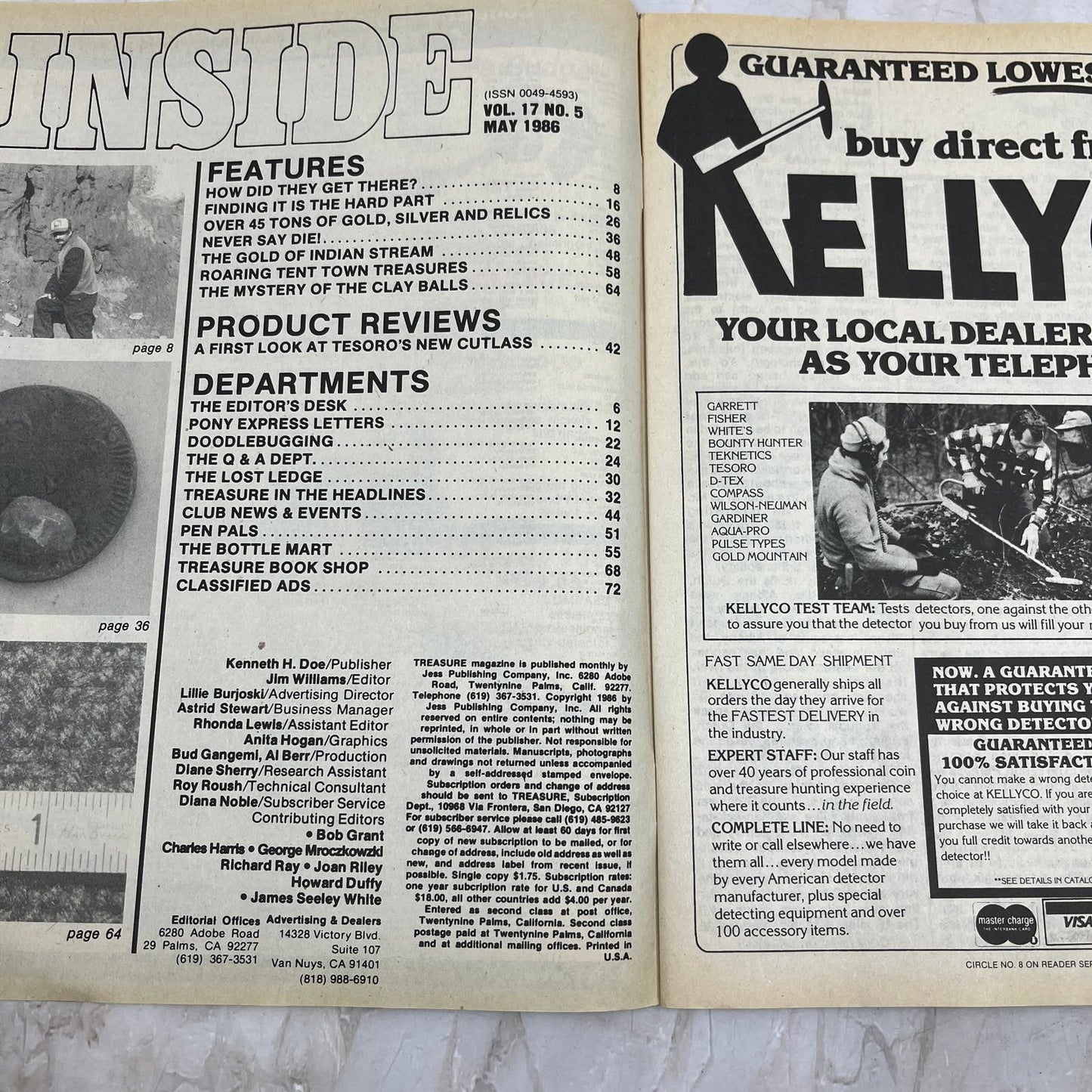 1986 May - Treasure Magazine - Treasure Hunting Metal Detecting Gold Coins M10