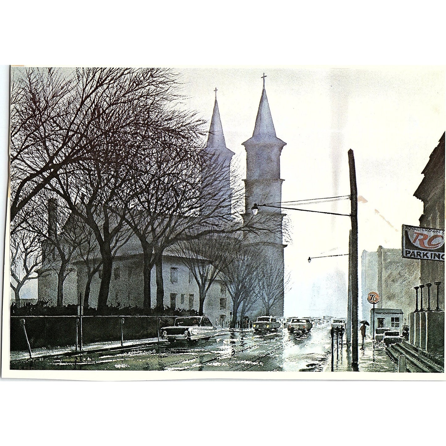 Grace Church, Broadway and Rector St. Vintage Art Print 6x8 V12