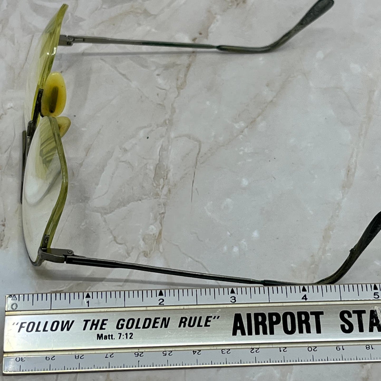 Stetson Half-Rim Silver Tone Aviator Sunglasses Eyeglasses Frames TE9-G6-2