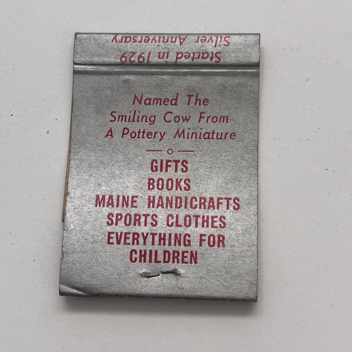 The Smiling Cow Boothbay Harbor Maine Vintage Matchbook Cover TB8-MB-7