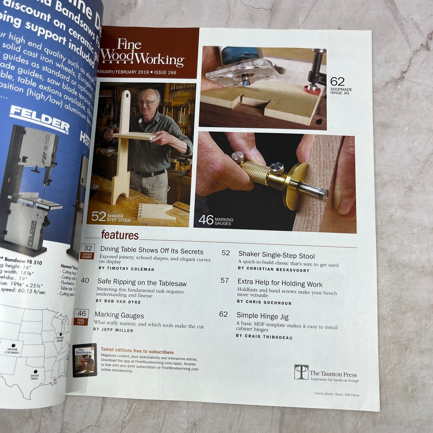 Table Joinery - Feb 2018 No 266 - Taunton's Fine Woodworking Magazine M36