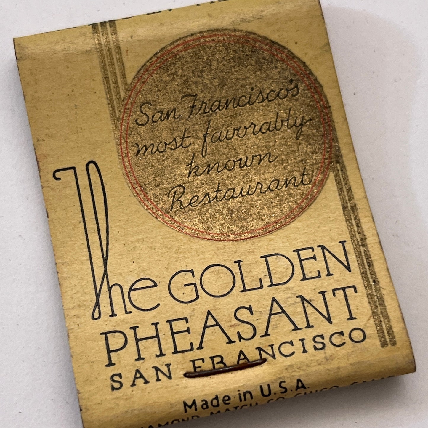The Golden Pheasant San Francisco Vintage Matchbook Cover TB8-MB3-3