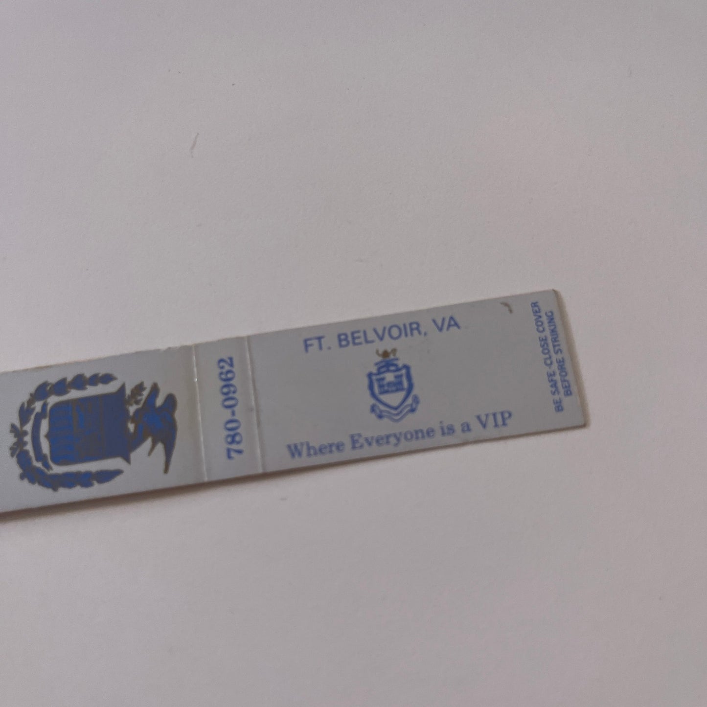 Essayons Club Ft. Belvoir VA Vintage Matchbook TB6-MB2-9