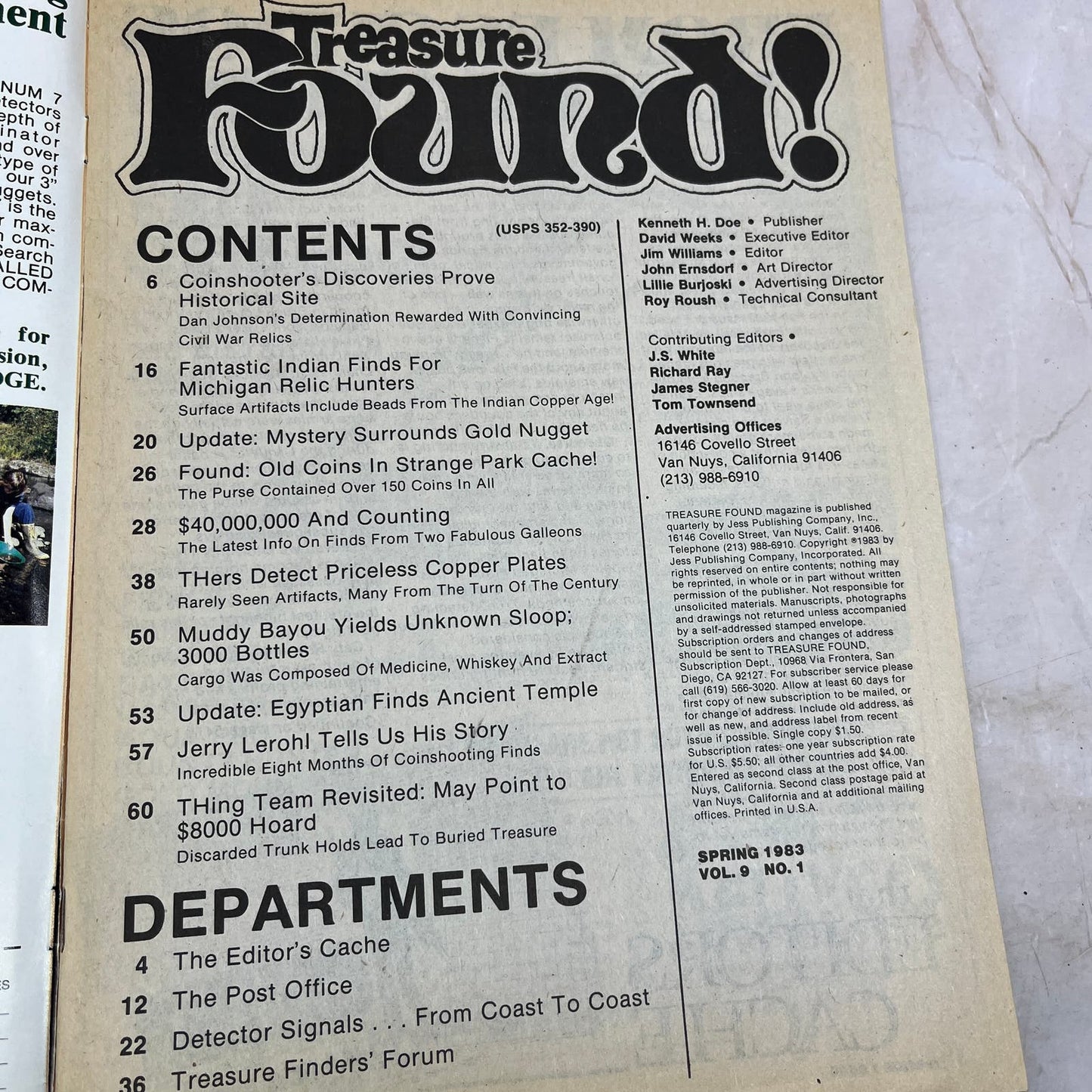 1983 Spring Treasure Magazine - Indian Finds for TH'ers Treasure Hunting M19