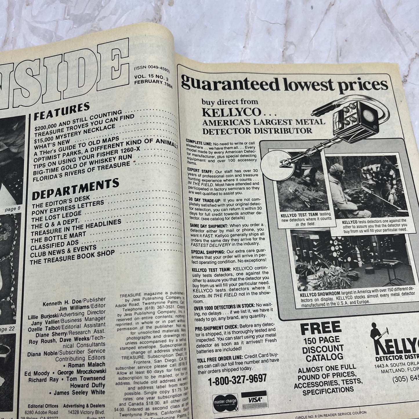 1984 Feb - Treasure Magazine - Treasure Hunting Metal Detecting Gold Coins M10