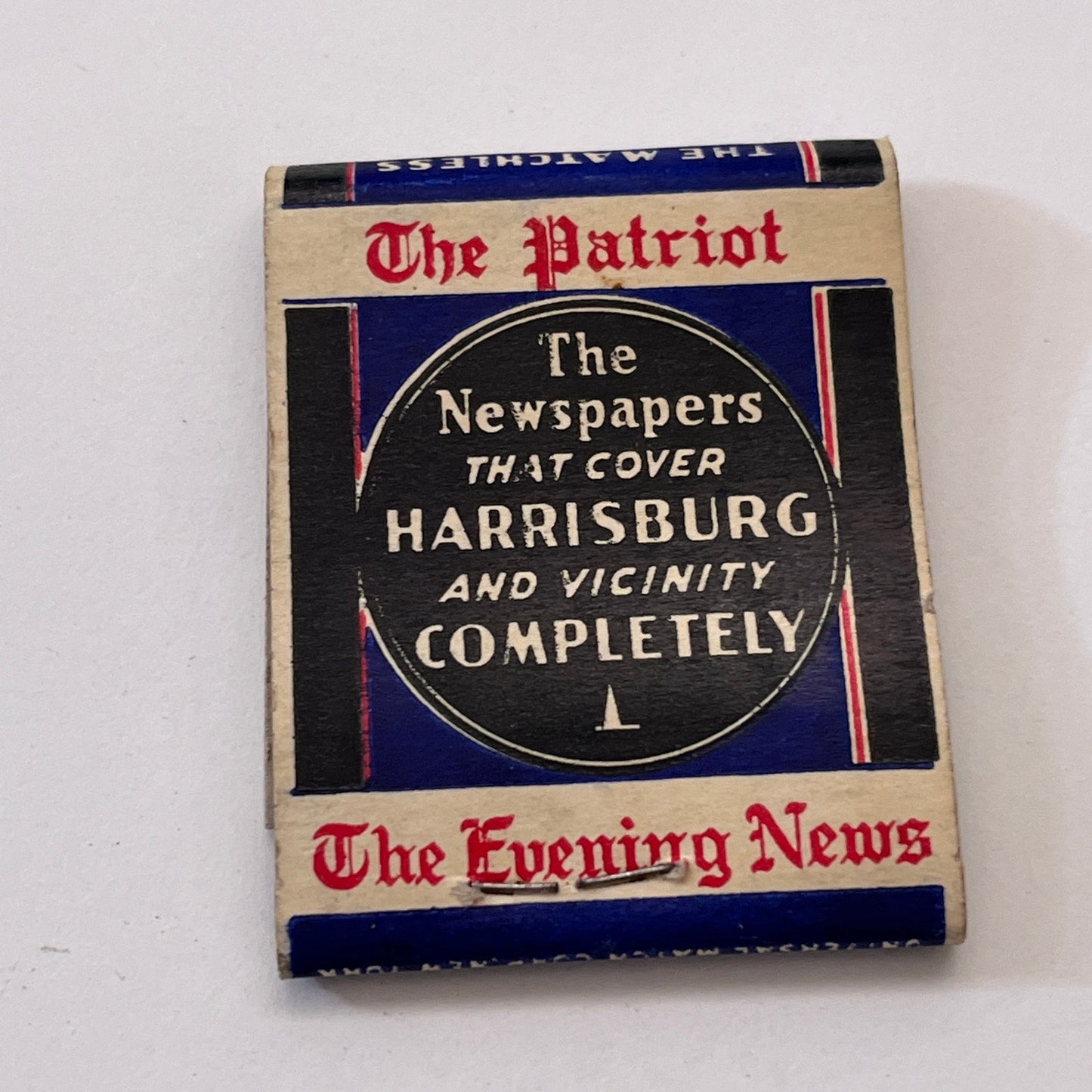The Patriot, The Evening News Harrisburg Vintage Matchbook Cover TB6-MB1-7