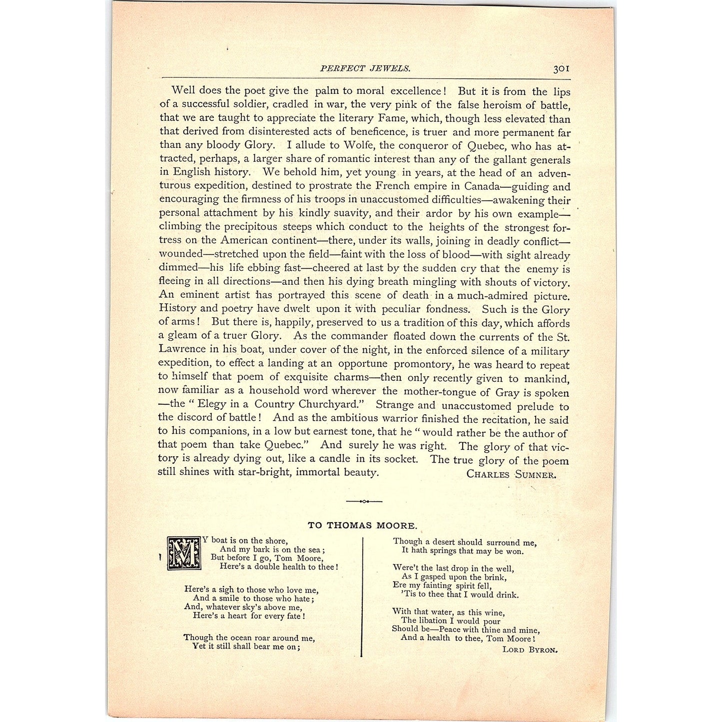 Duties and Responsibilities of Woman - Charles Sumner 2 Pages 1884 Poem TA5-CJ-6
