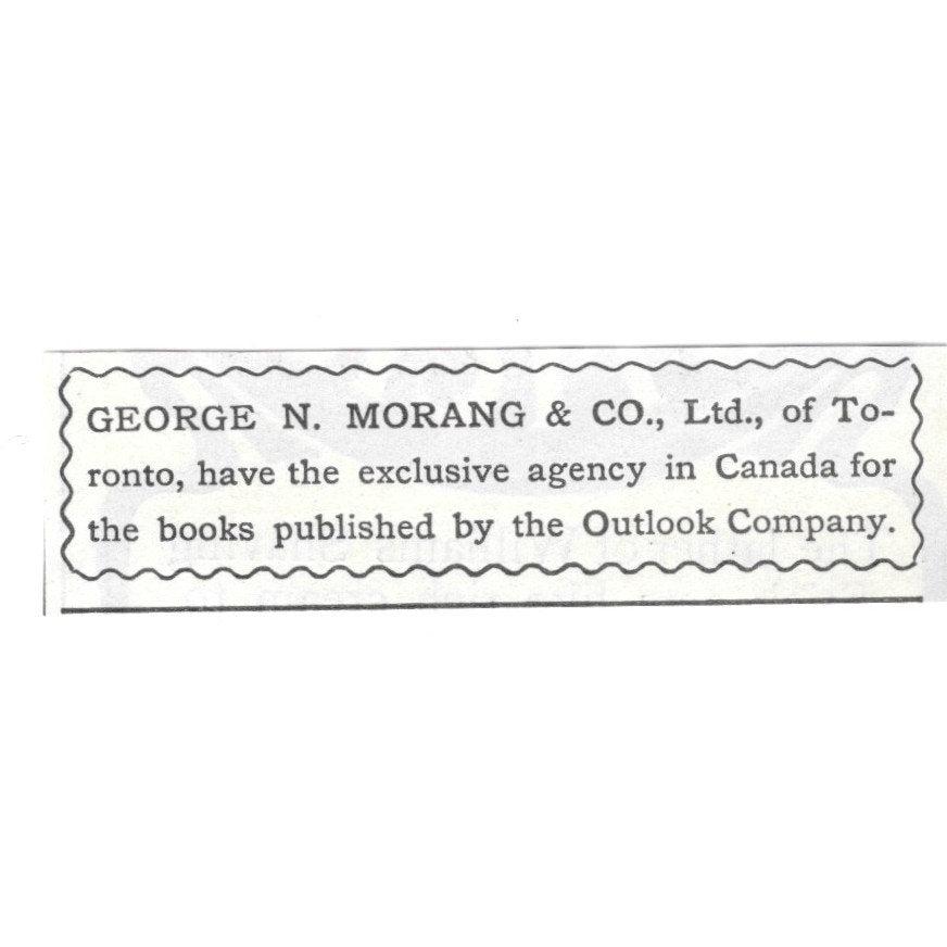 George N Morang & Co Toronto Book Publishers 1903 Ad AF8-S33