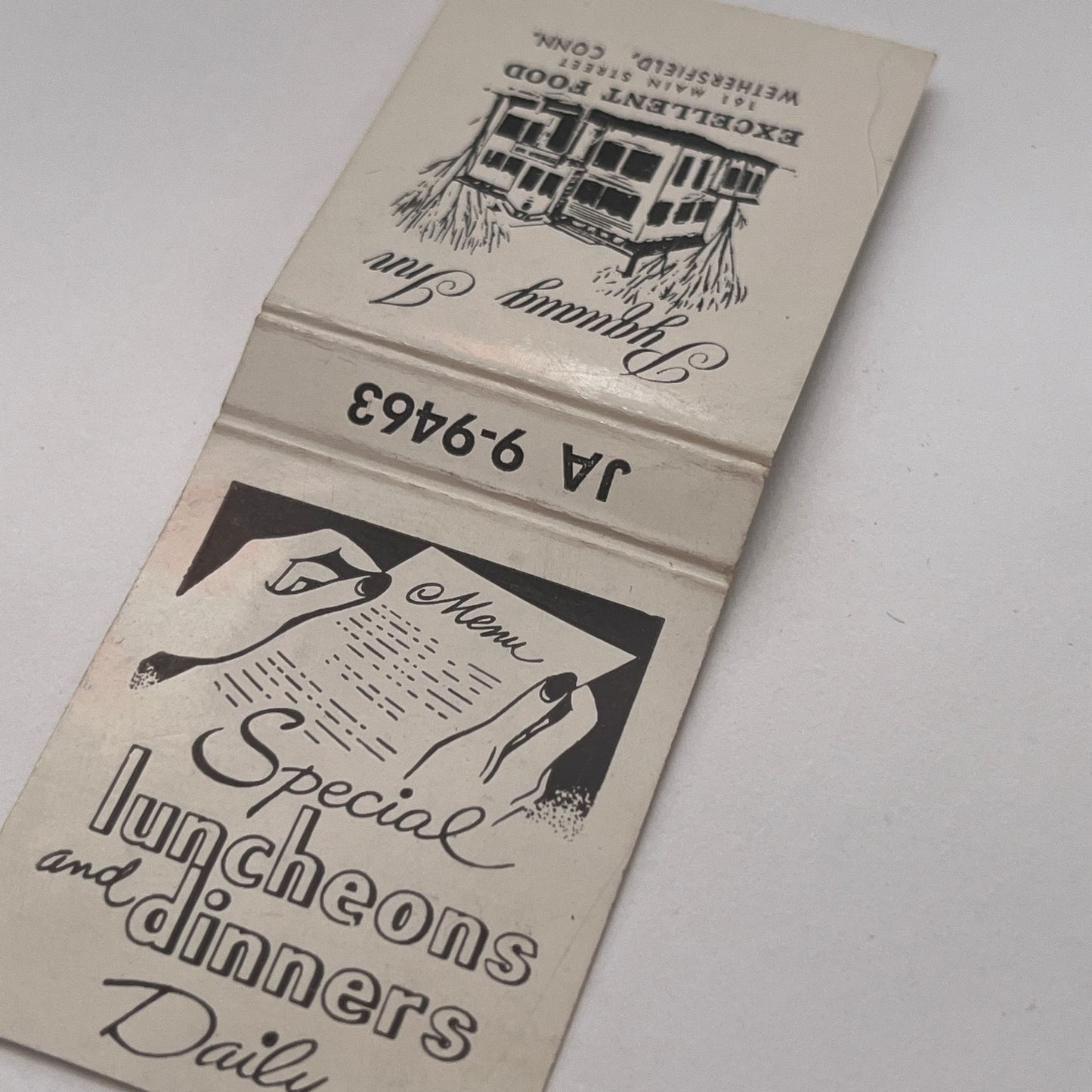 Pyquag Inn Wethersfield CT Vintage Matchbook Cover TB8-MB2-2