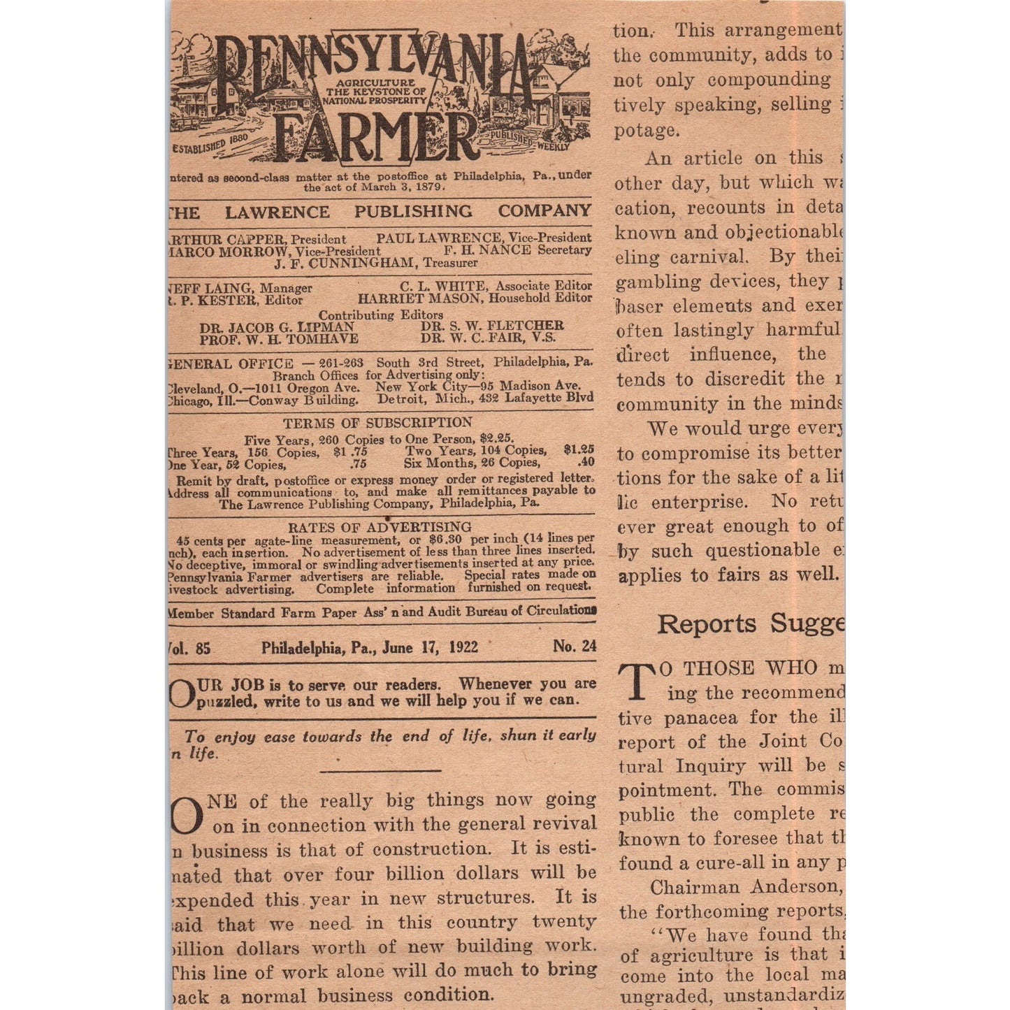 Duro Silo Cribs & Bins Mecklenborg-Wenz Philadelphia 1922 Magazine Ad AF2-A5