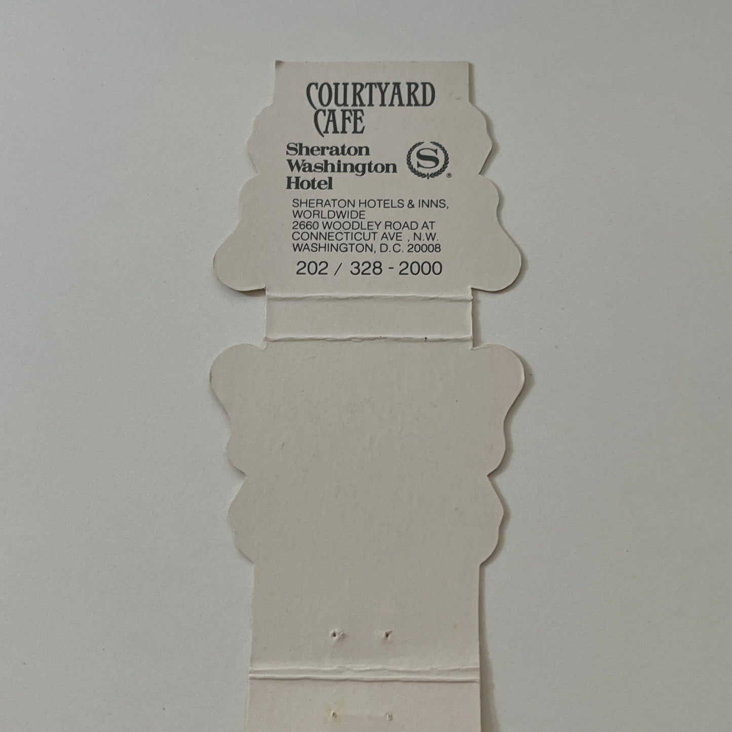 Butterfly Die Cut Courtyard Cafe Washington Sheraton Hotel Matchbook TB6-MB2-6